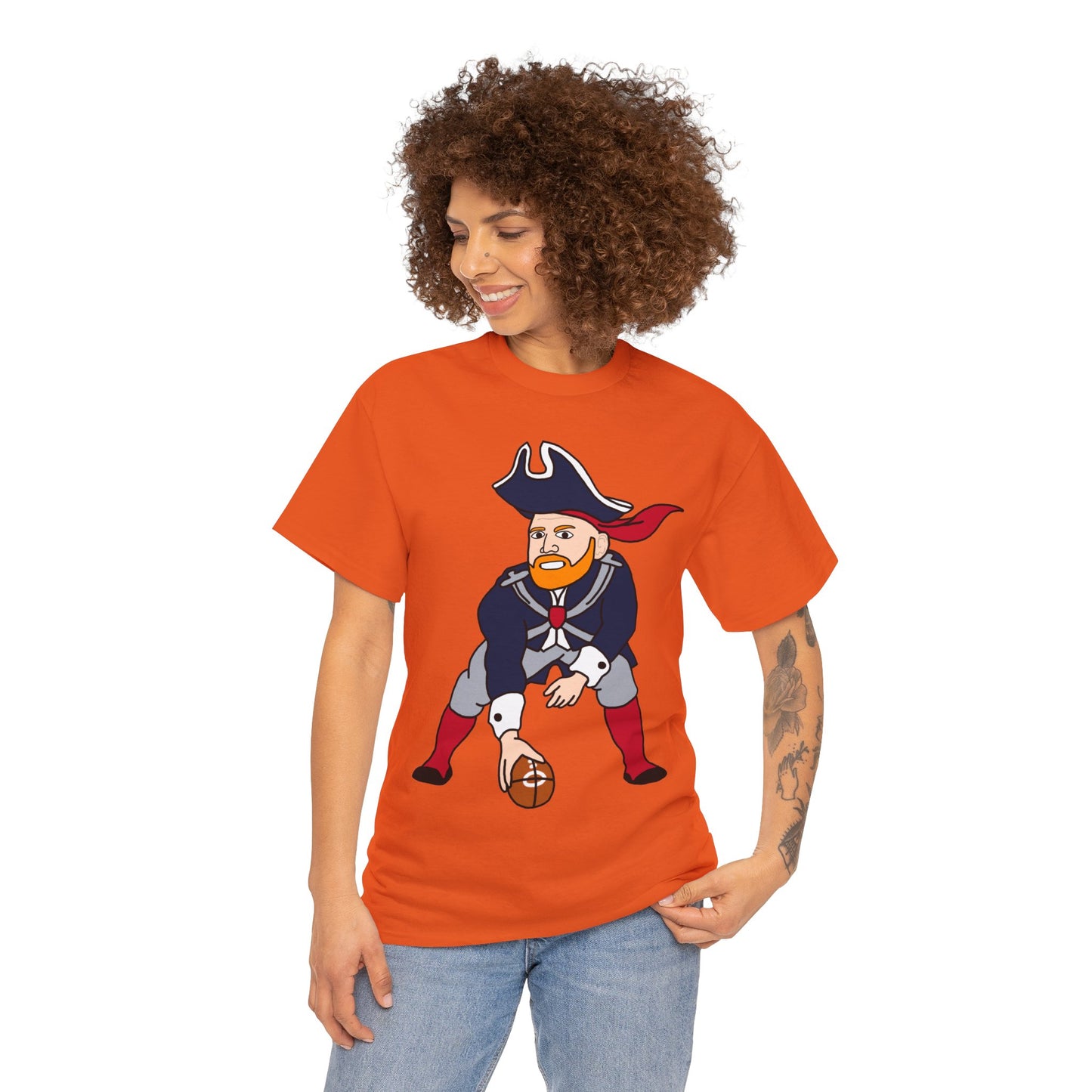 Bill Burrdy New England Patriots Tom Brady Bill Burr Unisex Heavy Cotton Tee T-shirts American Football Bill Burr Monday Morning Podcast New England Patriots NFL Podcasts Stand-up Comedy Printify