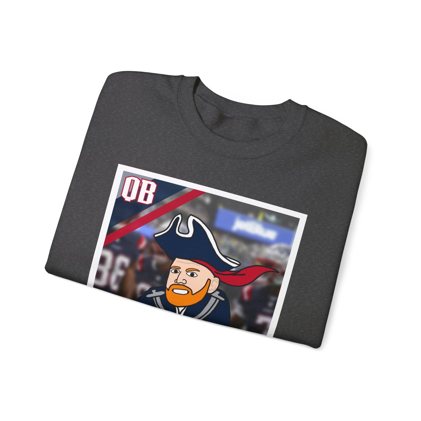 Bill Burrdy New England Patriots Tom Brady Bill Burr Unisex Heavy Blend Crewneck Sweatshirt Sweatshirts American Football Bill Burr Monday Morning Podcast New England Patriots NFL Podcasts Stand-up Comedy Printify