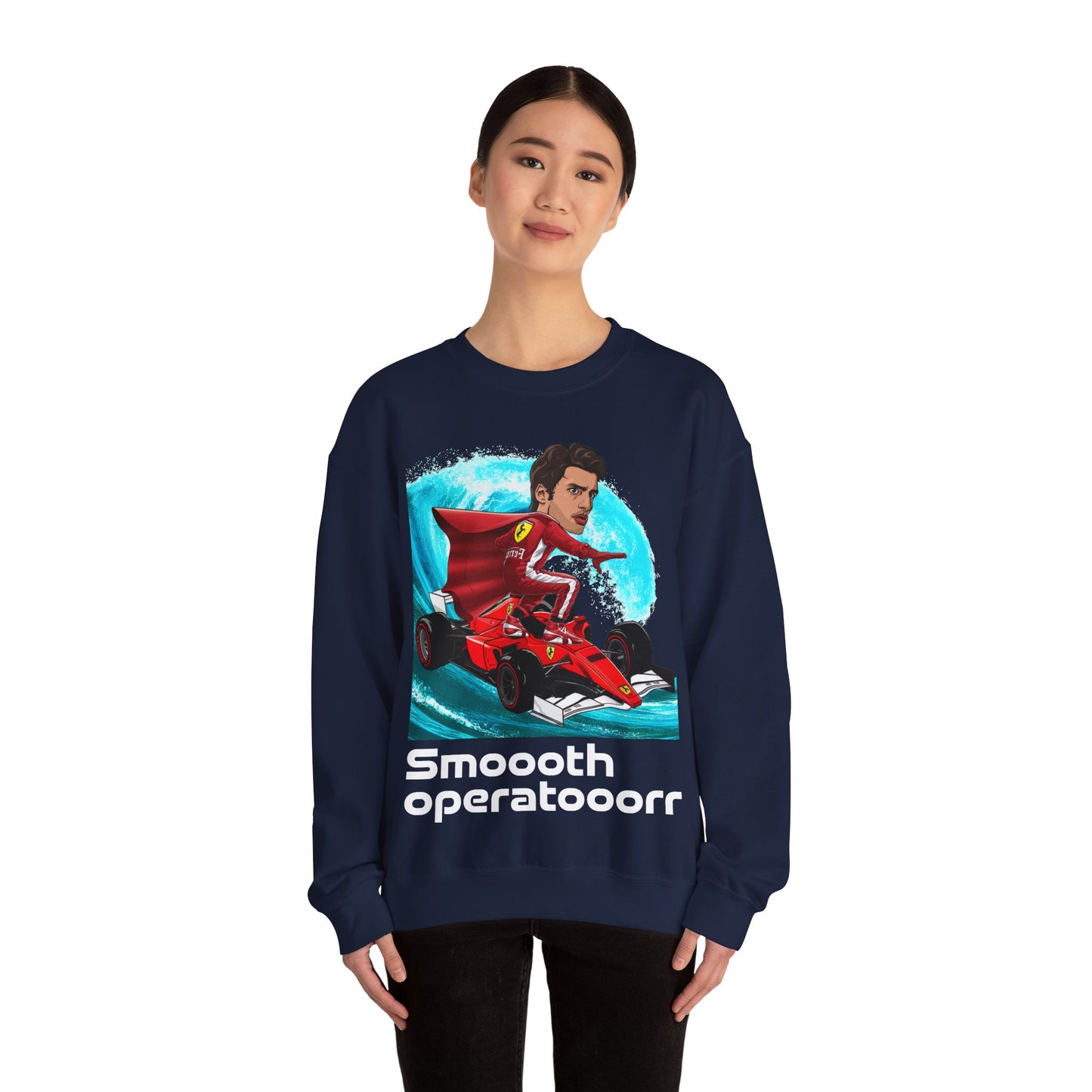 Carlos Sainz Sweatshirt Smooth Operator Jumper Ferrari Sweater Formula 1 Jumper F1 Sweater Ferrari Gift Ferrari Fan Jumper F1 Gift Scuderia Sweatshirts Carlos Sainz F1 Ferrari Printify