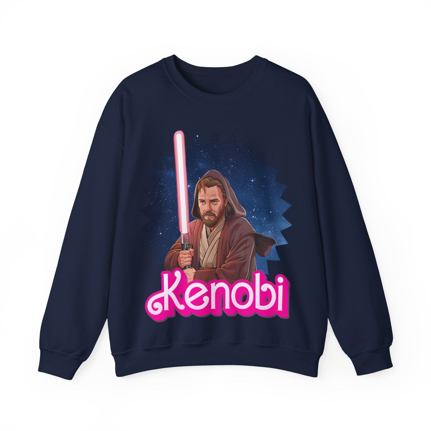 Obi-Wan Kenobi Ken Barbie Movie Star Wars Unisex Heavy Blend Crewneck Sweatshirt Sweatshirts Barbie Ken Movies Star Wars Printify