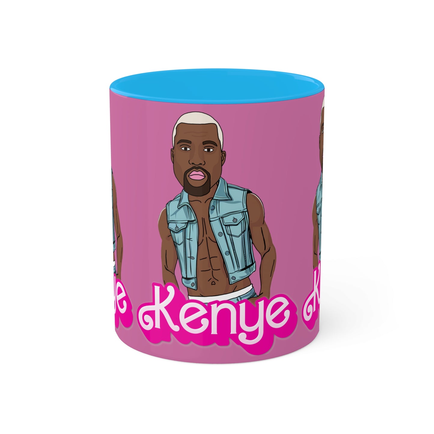 Kenye Barbie Ken Ryan Gosling Kanye West Colorful Mug Mugs Barbie Kanye West Ken Movies Music Printify