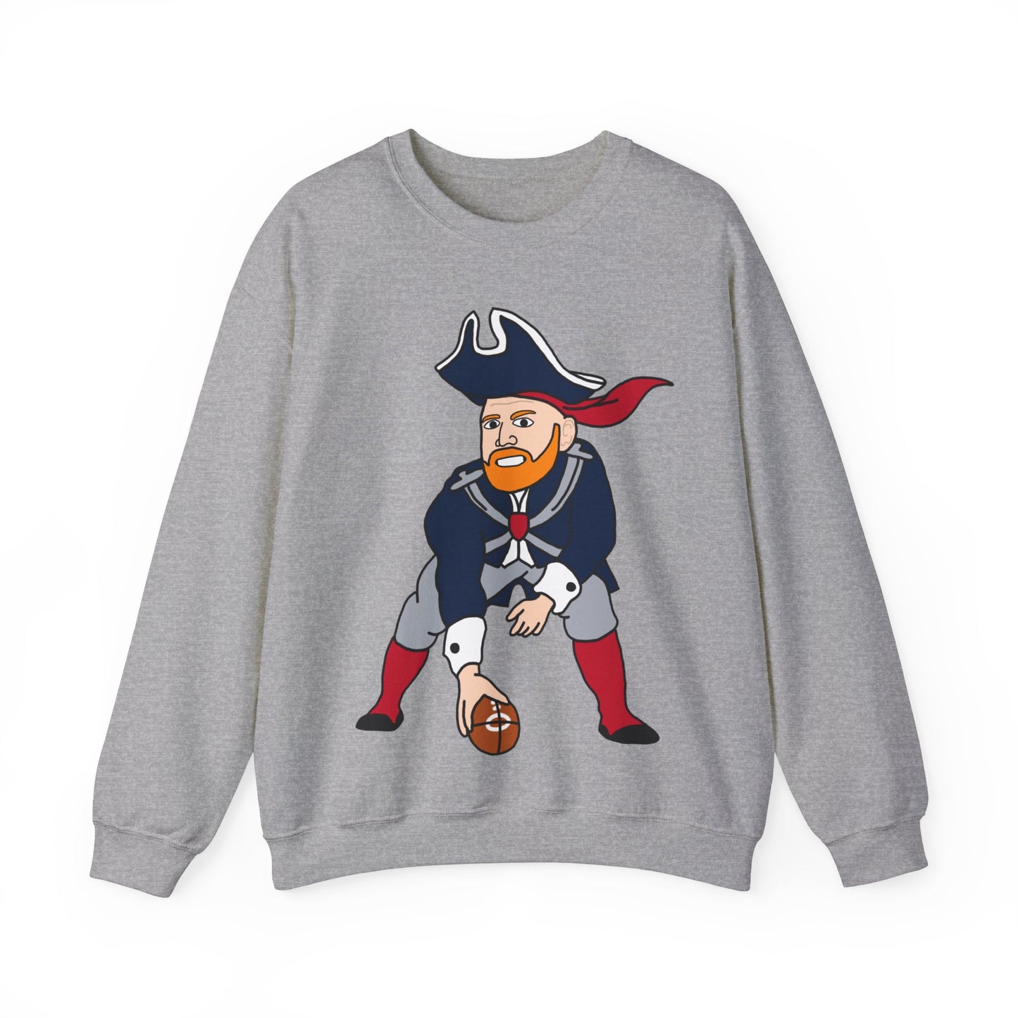 Bill Burrdy New England Patriots Tom Brady Bill Burr Unisex Heavy Blend Crewneck Sweatshirt Sweatshirts American Football Bill Burr Monday Morning Podcast New England Patriots NFL Podcasts Stand-up Comedy Printify