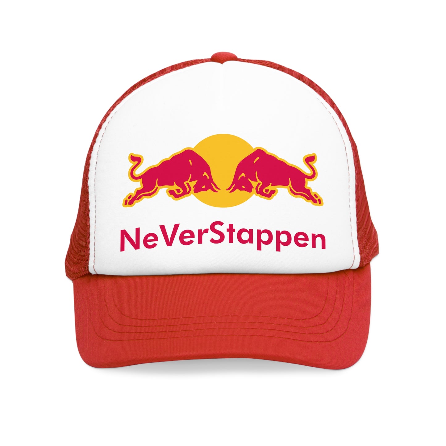 NeVerStappen Red Bull Formula 1 F1 Max Verstappen Mesh Cap Hats F1 Max Verstappen Red Bull Printify