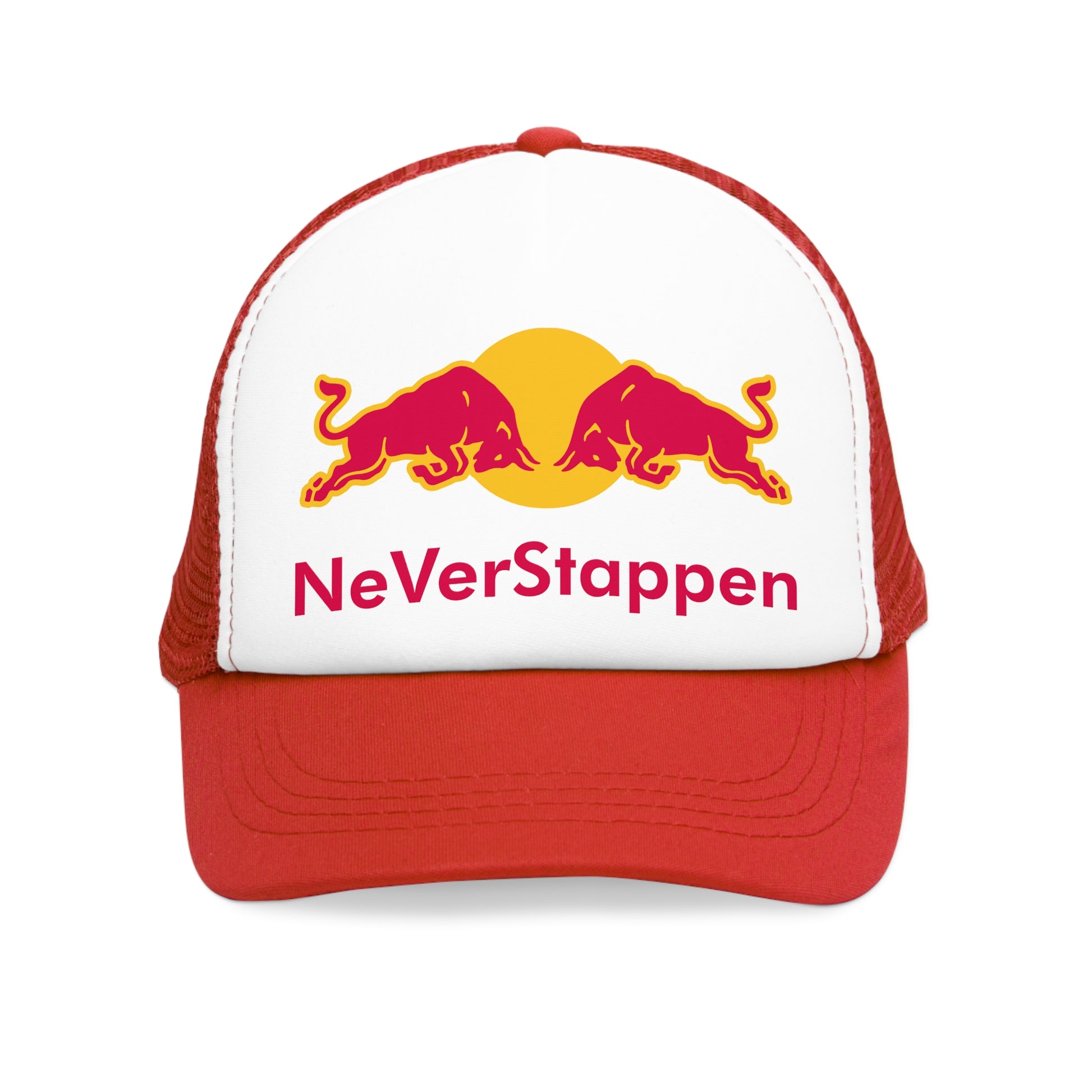 NeVerStappen Red Bull Formula 1 F1 Max Verstappen Mesh Cap Hats F1 Max Verstappen Red Bull Printify