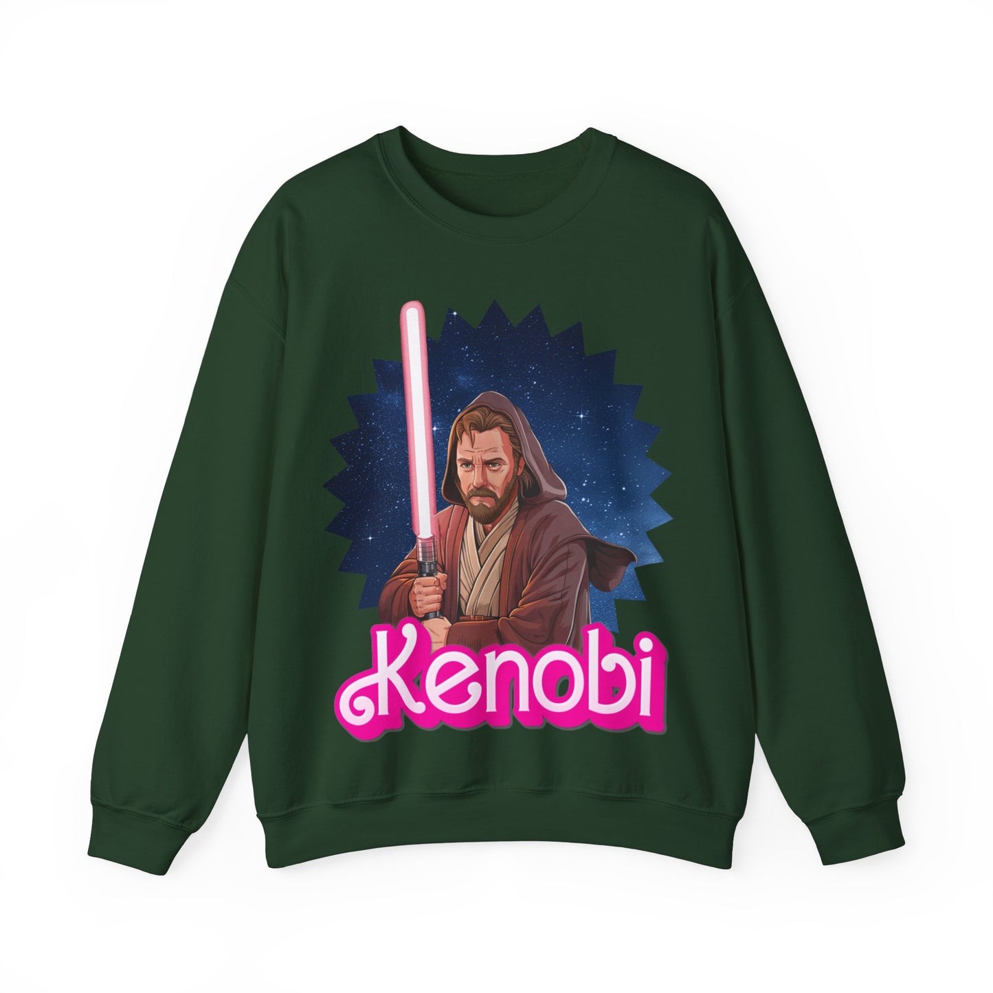 Obi-Wan Kenobi Ken Barbie Movie Star Wars Unisex Heavy Blend Crewneck Sweatshirt Sweatshirts Barbie Ken Movies Star Wars Printify