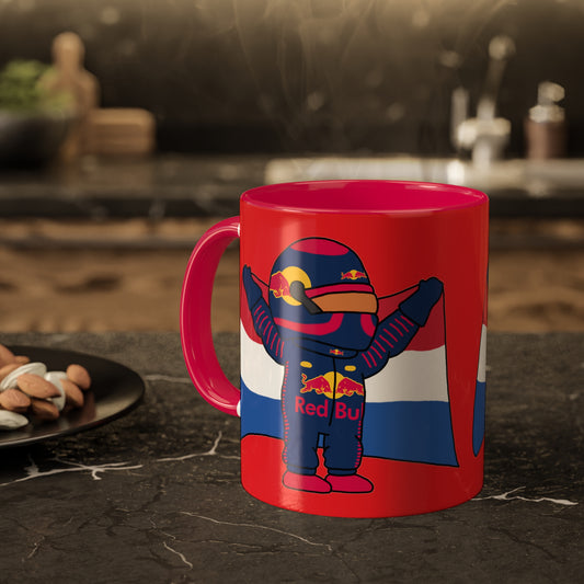 NeVerStappen Red Bull Formula 1 F1 Max Vertsappen Colorful Mugs, 11oz 11oz Red Mugs Printify