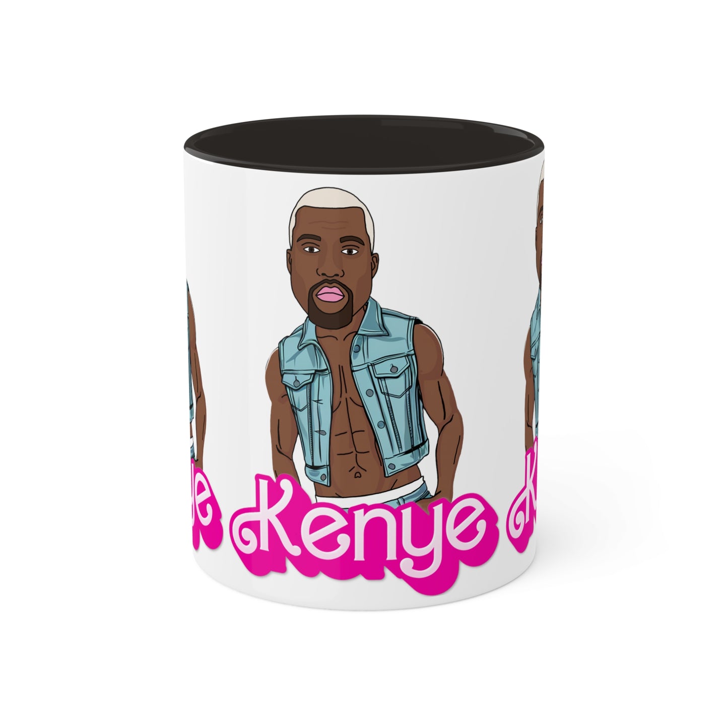 Kenye Barbie Ken Ryan Gosling Kanye West Colorful Mug Mugs Barbie Kanye West Ken Movies Music Printify