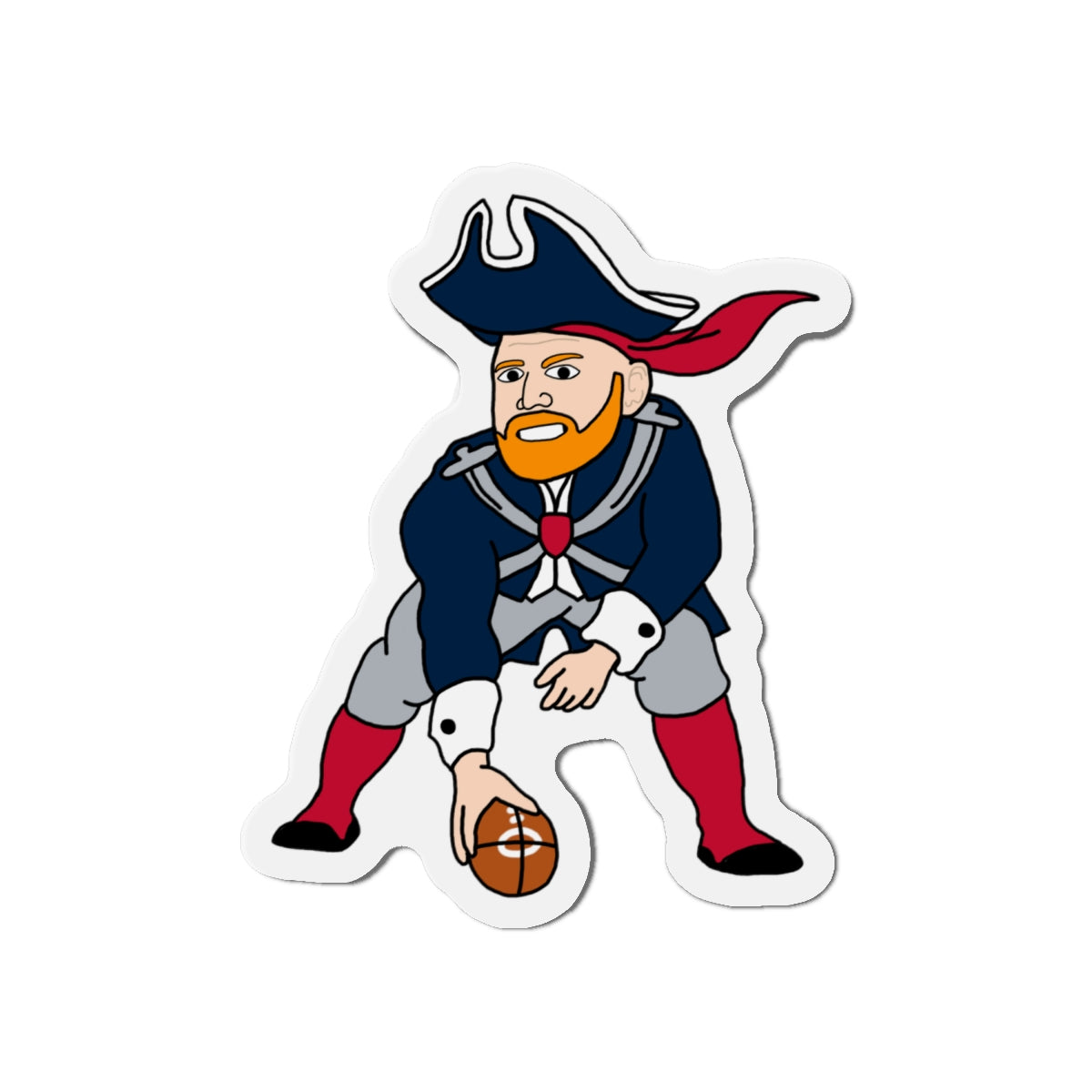 Bill Burrdy New England Patriots NFL Tom Brady Bill Burr Die-Cut Magnet Magnets American Football Bill Burr Monday Morning Podcast New England Patriots NFL Podcasts Stand-up Comedy Printify