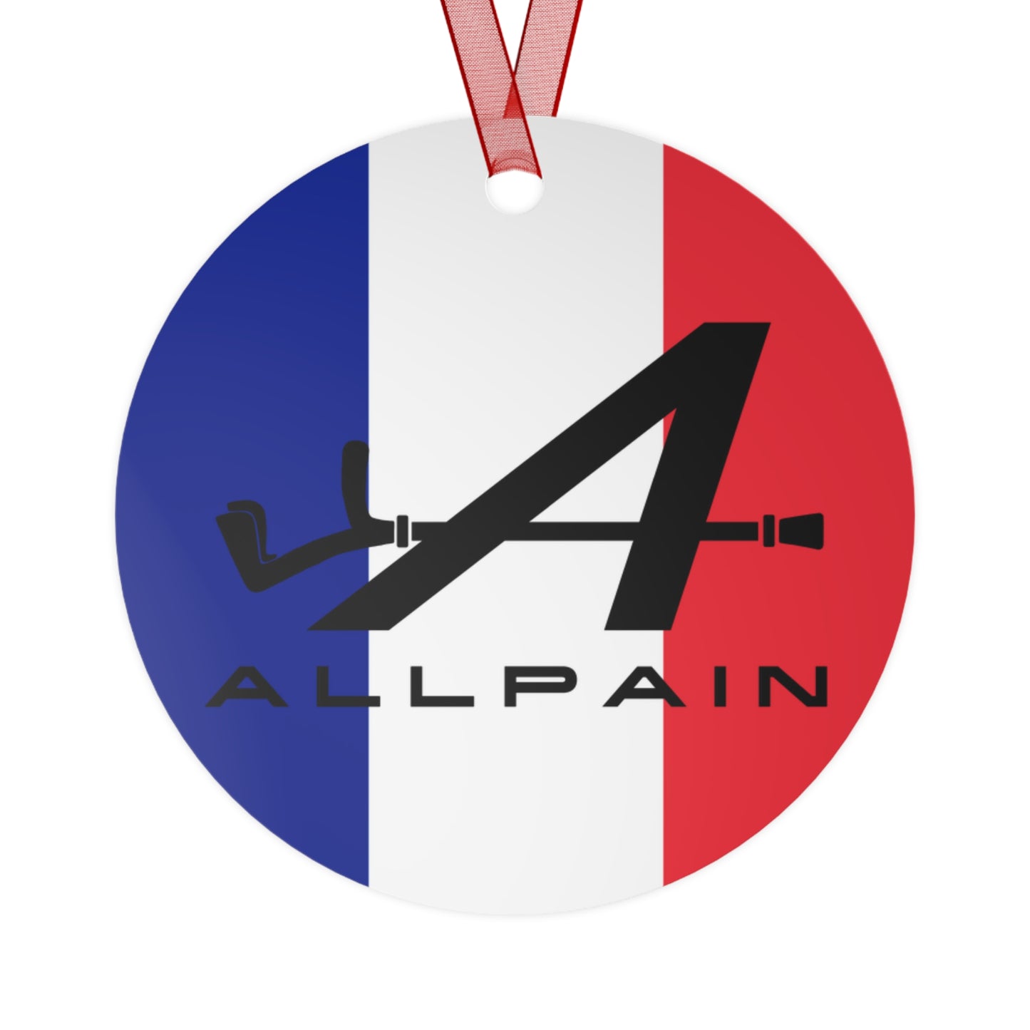 Allpain Alpine F1 Formula 1 Pierre Gasly Esteban Ocon Metal Ornament Christmas Alpine F1 Printify