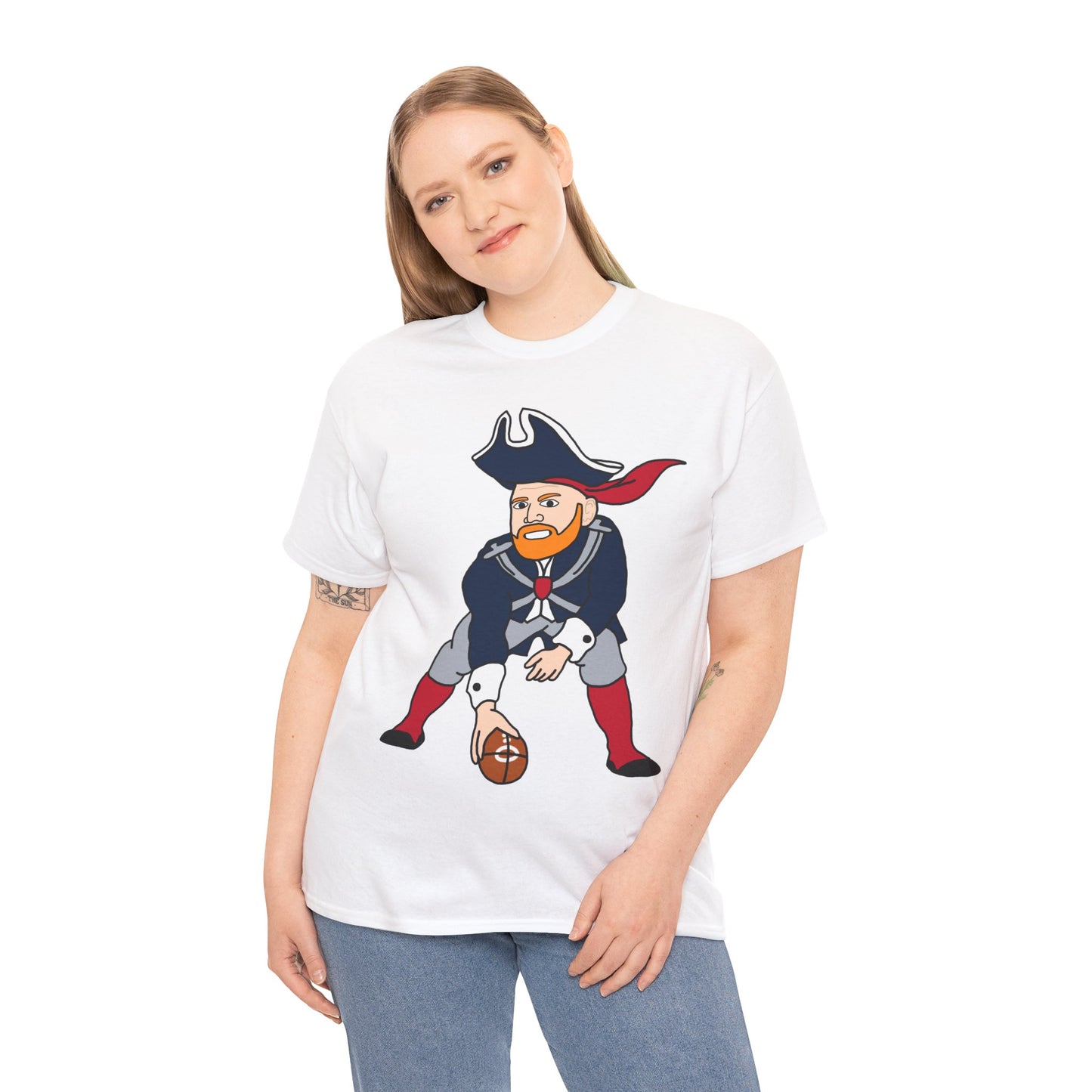 Bill Burrdy New England Patriots Tom Brady Bill Burr Unisex Heavy Cotton Tee T-shirts American Football Bill Burr Monday Morning Podcast New England Patriots NFL Podcasts Stand-up Comedy Printify