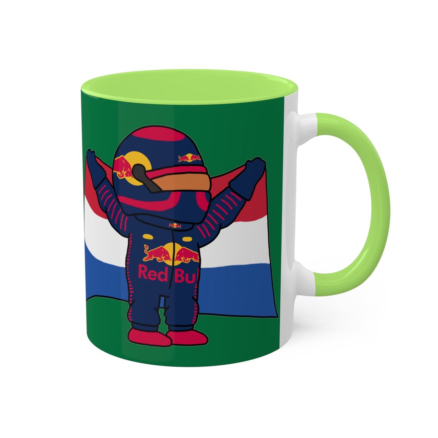 NeVerStappen Red Bull Formula 1 F1 Max Vertsappen Colorful Mugs, 11oz Mugs Printify