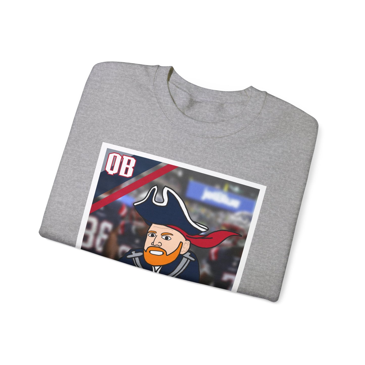 Bill Burrdy New England Patriots Tom Brady Bill Burr Unisex Heavy Blend Crewneck Sweatshirt Sweatshirts American Football Bill Burr Monday Morning Podcast New England Patriots NFL Podcasts Stand-up Comedy Printify