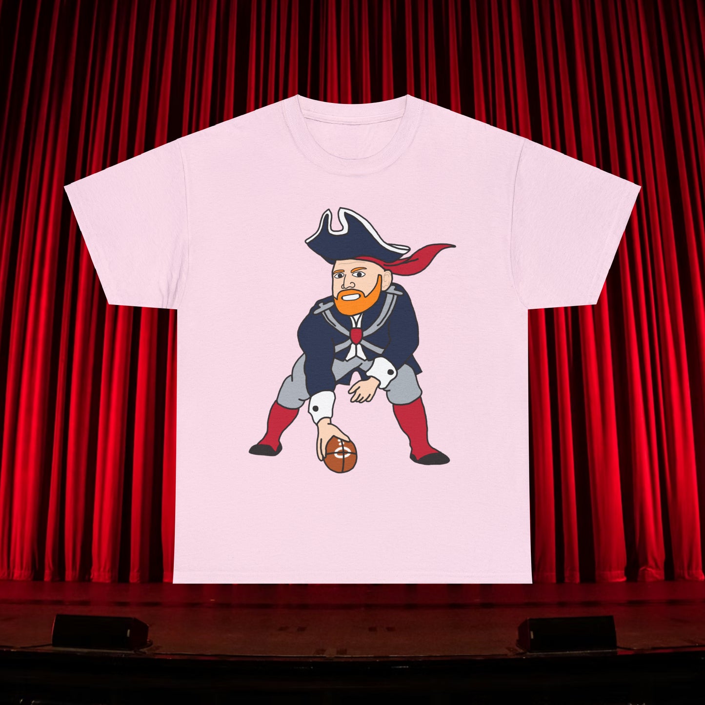 Bill Burrdy New England Patriots Tom Brady Bill Burr Unisex Heavy Cotton Tee T-shirts American Football Bill Burr Monday Morning Podcast New England Patriots NFL Podcasts Stand-up Comedy Printify