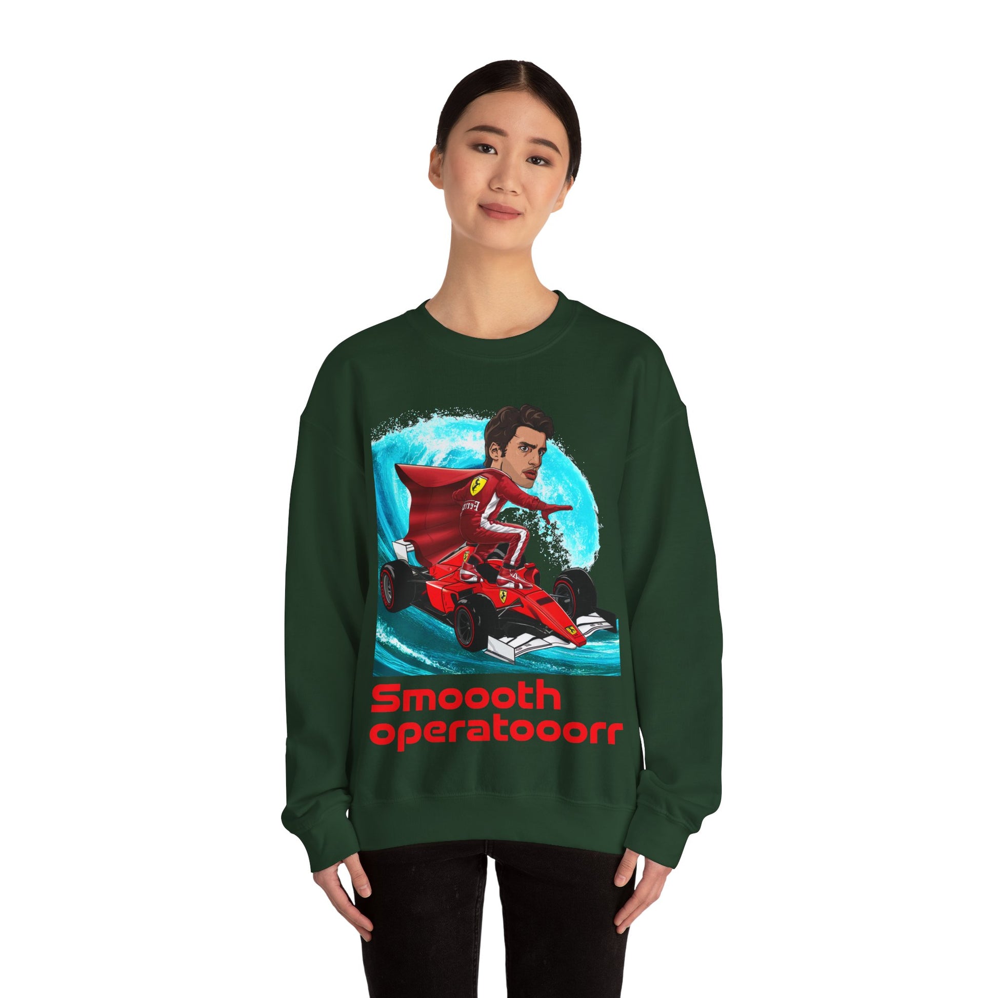 Carlos Sainz Sweatshirt Smooth Operator Jumper Ferrari Sweater Formula 1 Jumper F1 Sweater Ferrari Gift Ferrari Fan Jumper F1 Gift Scuderia Sweatshirts Carlos Sainz F1 Ferrari Printify