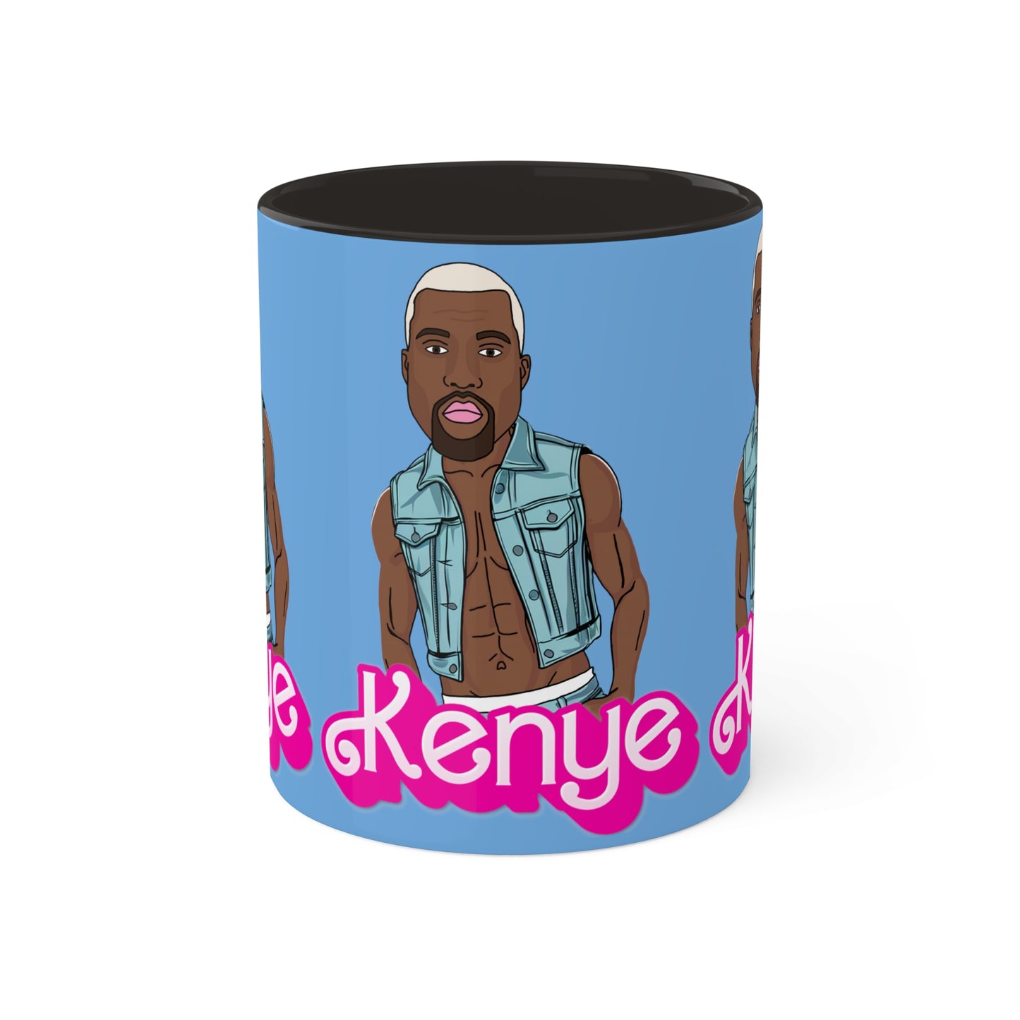 Kenye Barbie Ken Ryan Gosling Kanye West Colorful Mug Mugs Barbie Kanye West Ken Movies Music Printify