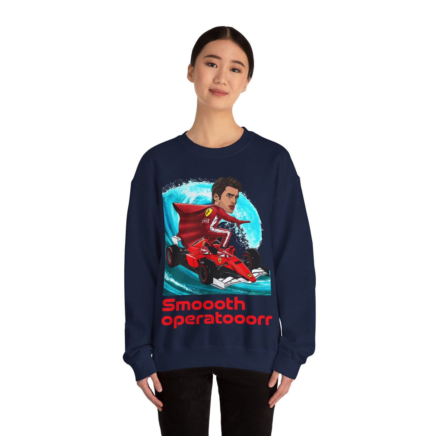 Carlos Sainz Sweatshirt Smooth Operator Jumper Ferrari Sweater Formula 1 Jumper F1 Sweater Ferrari Gift Ferrari Fan Jumper F1 Gift Scuderia Sweatshirts Carlos Sainz F1 Ferrari Printify