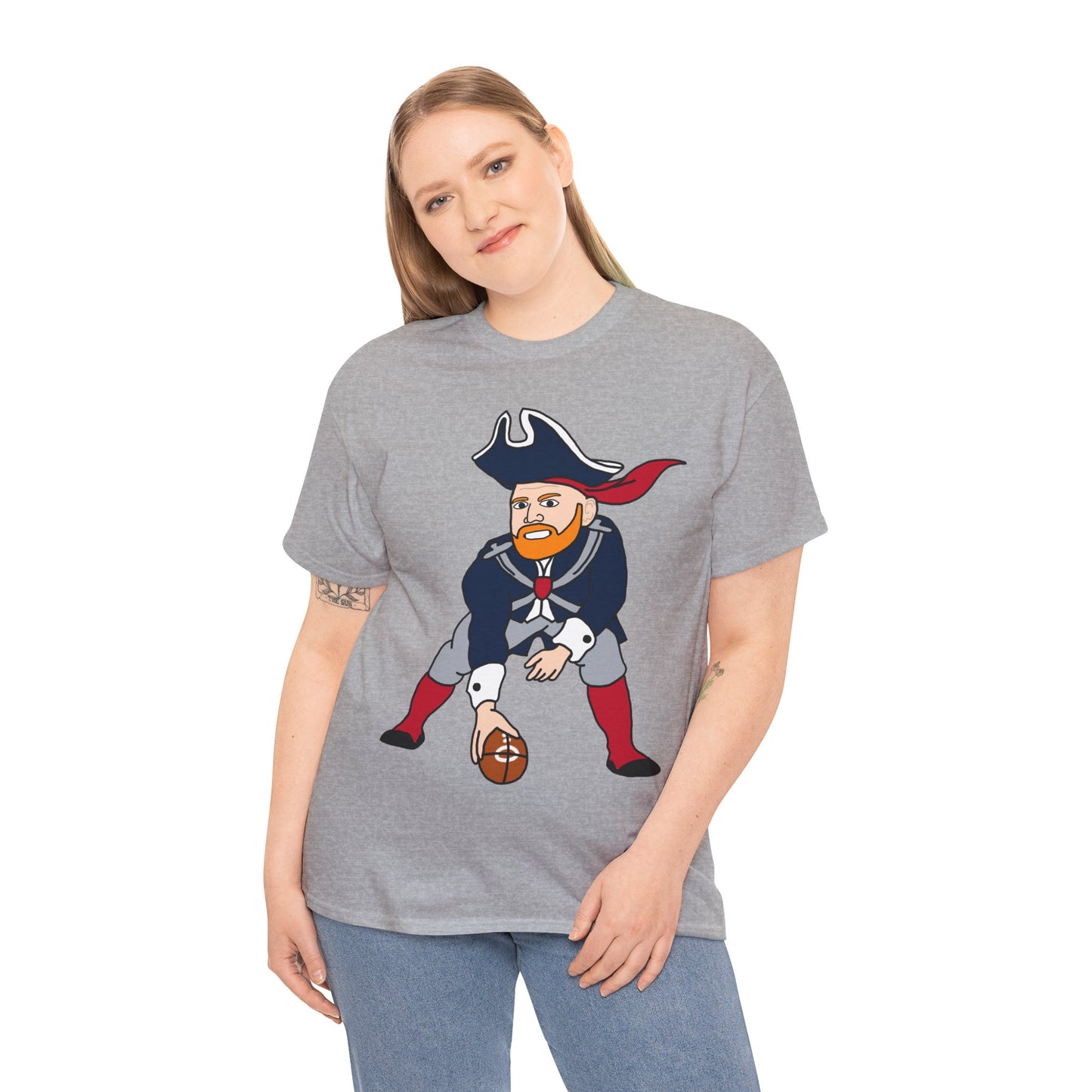 Bill Burrdy New England Patriots Tom Brady Bill Burr Unisex Heavy Cotton Tee T-shirts American Football Bill Burr Monday Morning Podcast New England Patriots NFL Podcasts Stand-up Comedy Printify