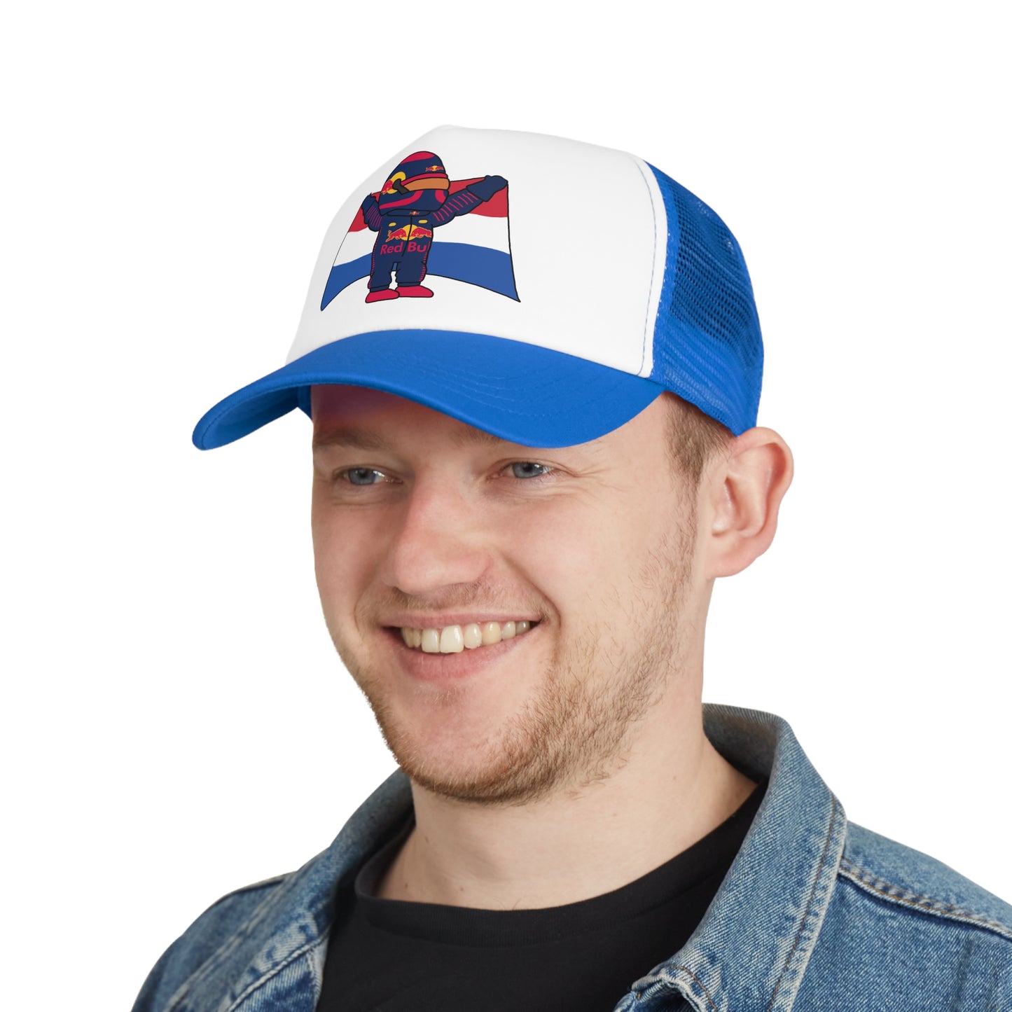 NeVerStappen Red Bull Formula 1 F1 Max Verstappen Mesh Cap Hats F1 Max Verstappen Red Bull Printify