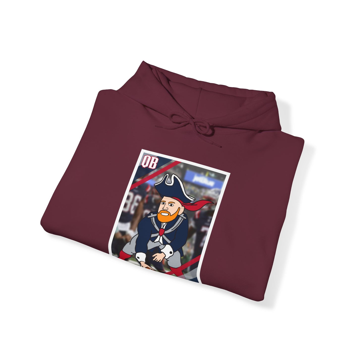 Bill Burrdy New England Patriots Tom Brady Bill Burr Unisex Heavy Blend Hooded Sweatshirt Hoodies American Football Bill Burr Monday Morning Podcast New England Patriots NFL Podcasts Stand-up Comedy Printify