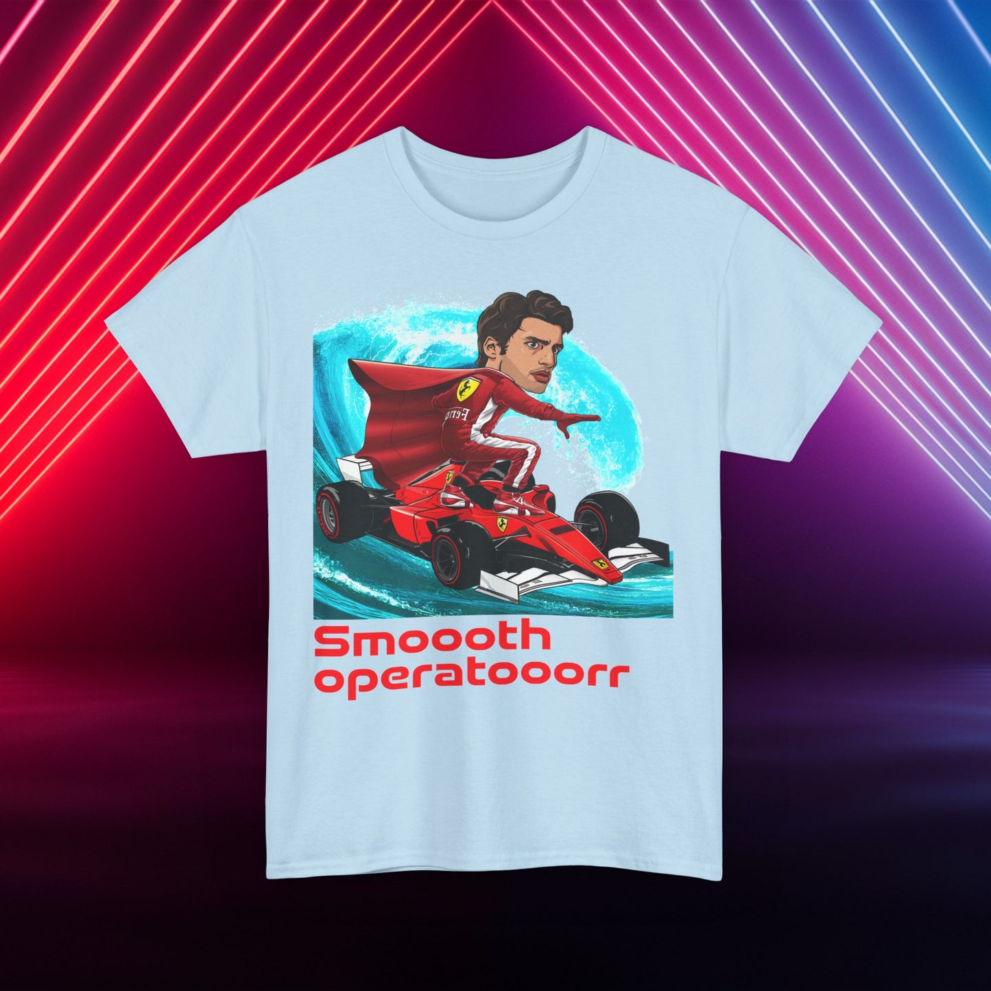 Carlos Sainz T-shirt Carlos Sainz Shirt Smooth Operator Shirt Ferrari T shirt Formula 1 Tee F1 Tshirt Ferrari Gift Ferrari Fan Shirt F1 Gift Light Blue T-shirts Carlos Sainz F1 Ferrari Printify