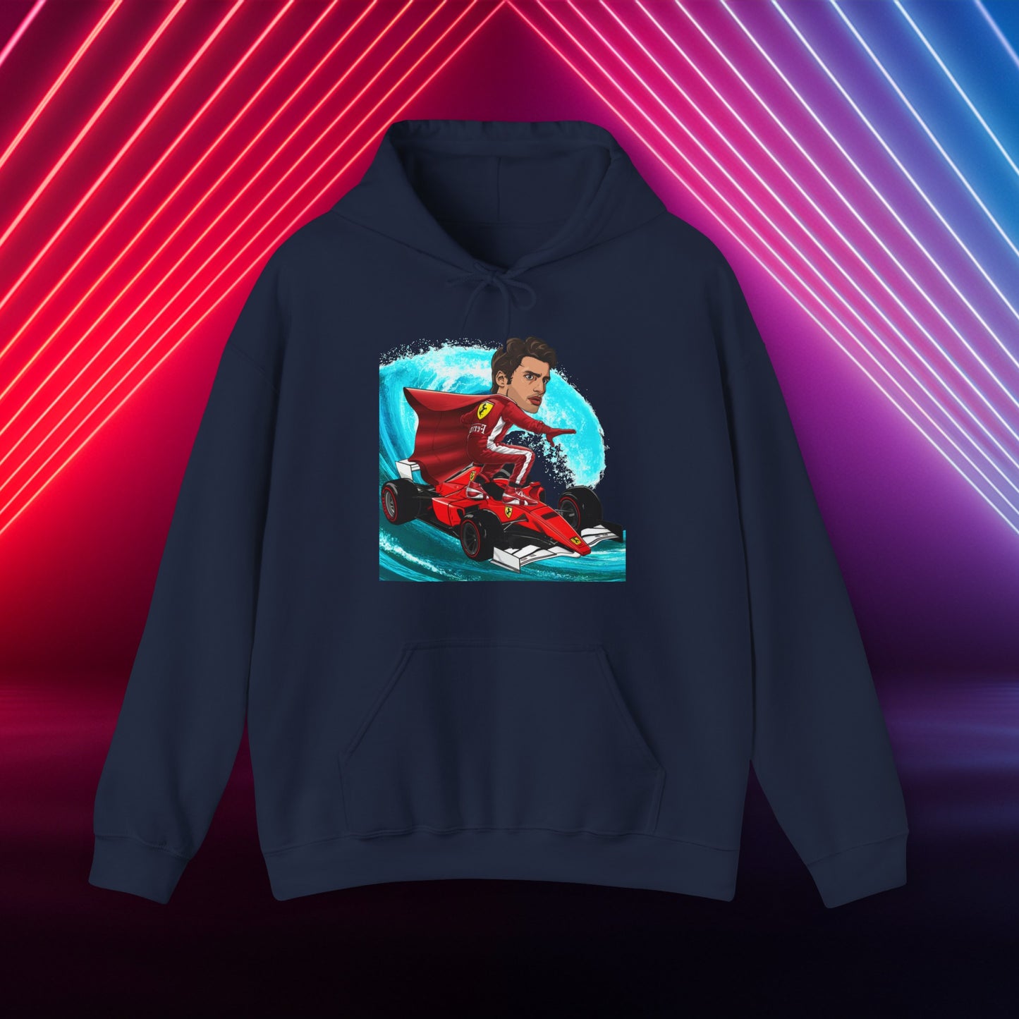 Carlos Sainz Hoodie Carlos Sainz Jumper Smooth Operator Pullover Ferrari Hoodie Formula 1 Hoodie F1 Hoodie Ferrari Gift Ferrari Fan Gift Navy Hoodies Carlos Sainz F1 Ferrari Printify
