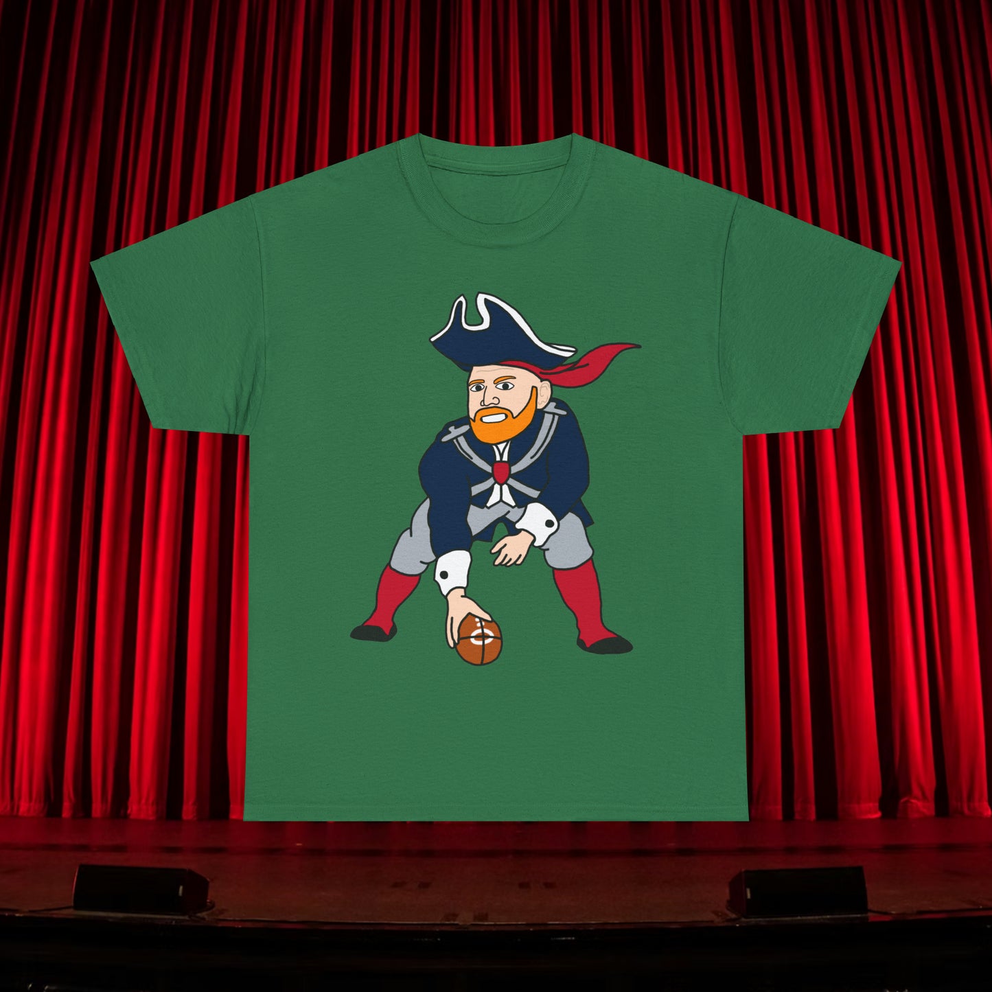 Bill Burrdy New England Patriots Tom Brady Bill Burr Unisex Heavy Cotton Tee T-shirts American Football Bill Burr Monday Morning Podcast New England Patriots NFL Podcasts Stand-up Comedy Printify