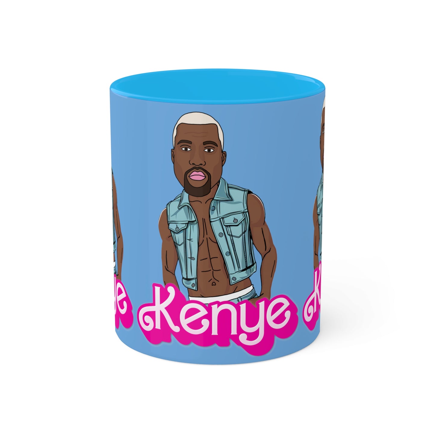 Kenye Barbie Ken Ryan Gosling Kanye West Colorful Mug Mugs Barbie Kanye West Ken Movies Music Printify