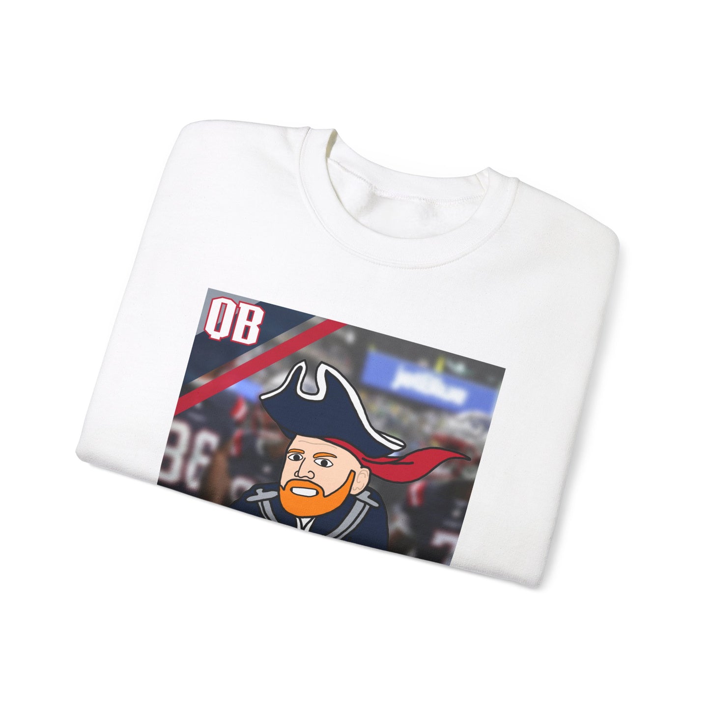 Bill Burrdy New England Patriots Tom Brady Bill Burr Unisex Heavy Blend Crewneck Sweatshirt Sweatshirts American Football Bill Burr Monday Morning Podcast New England Patriots NFL Podcasts Stand-up Comedy Printify