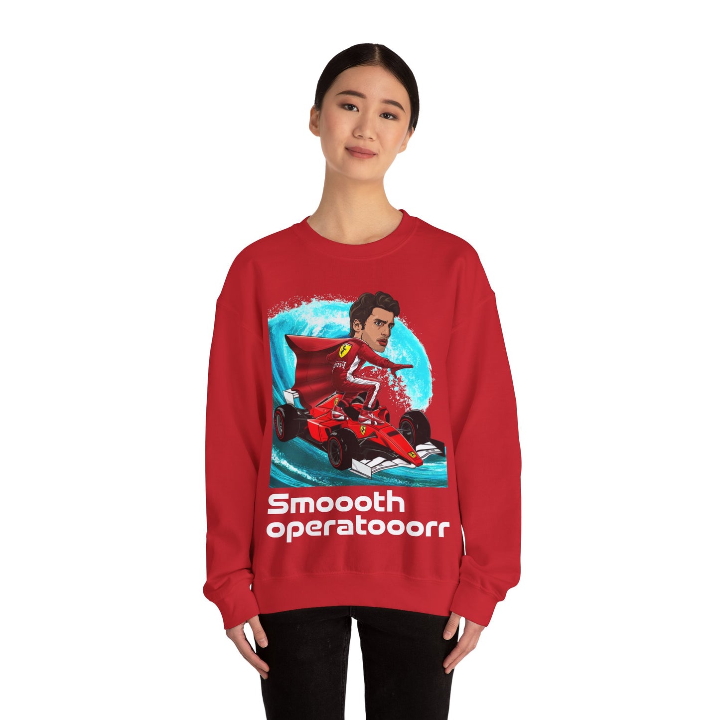 Carlos Sainz Sweatshirt Smooth Operator Jumper Ferrari Sweater Formula 1 Jumper F1 Sweater Ferrari Gift Ferrari Fan Jumper F1 Gift Scuderia Sweatshirts Carlos Sainz F1 Ferrari Printify