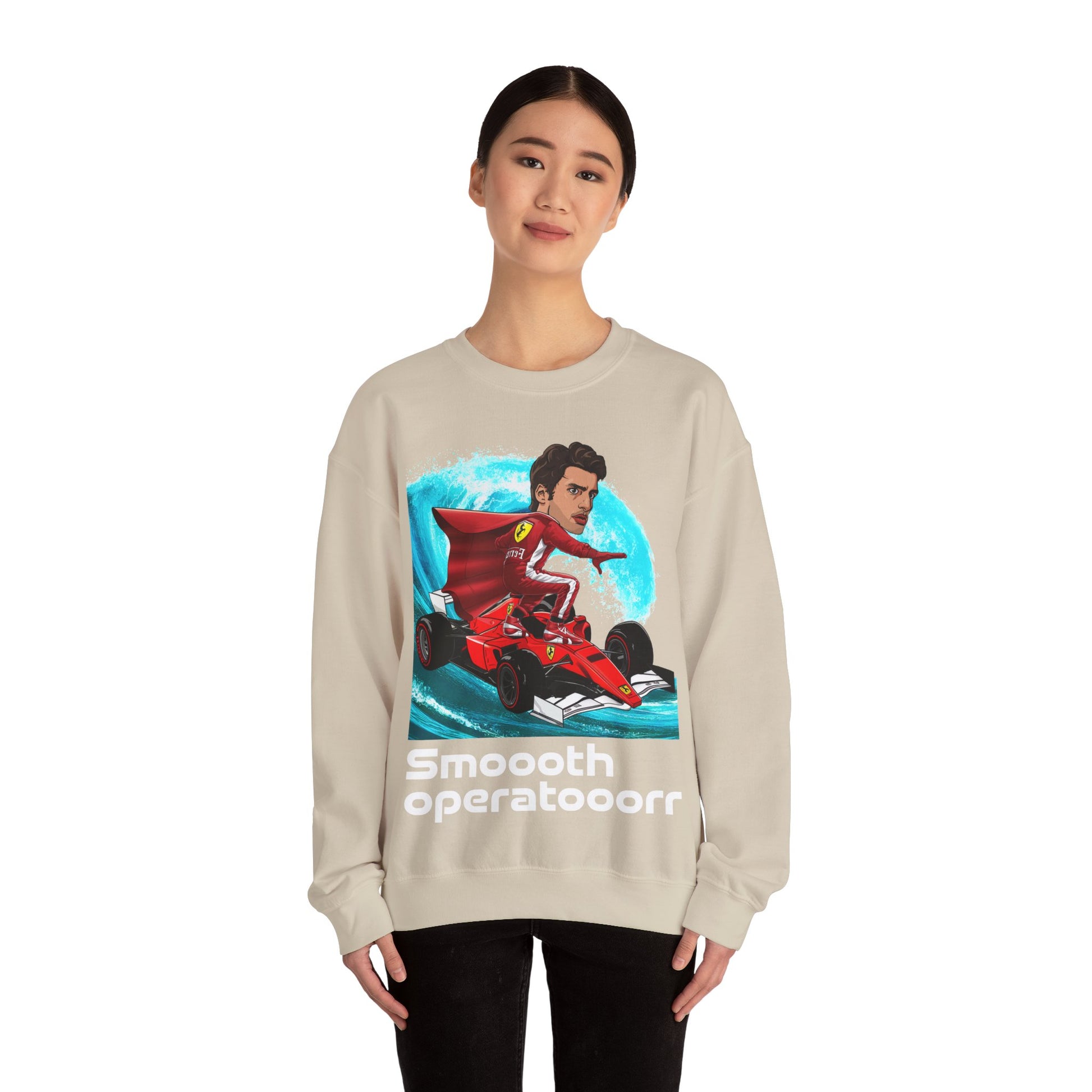 Carlos Sainz Sweatshirt Smooth Operator Jumper Ferrari Sweater Formula 1 Jumper F1 Sweater Ferrari Gift Ferrari Fan Jumper F1 Gift Scuderia Sweatshirts Carlos Sainz F1 Ferrari Printify