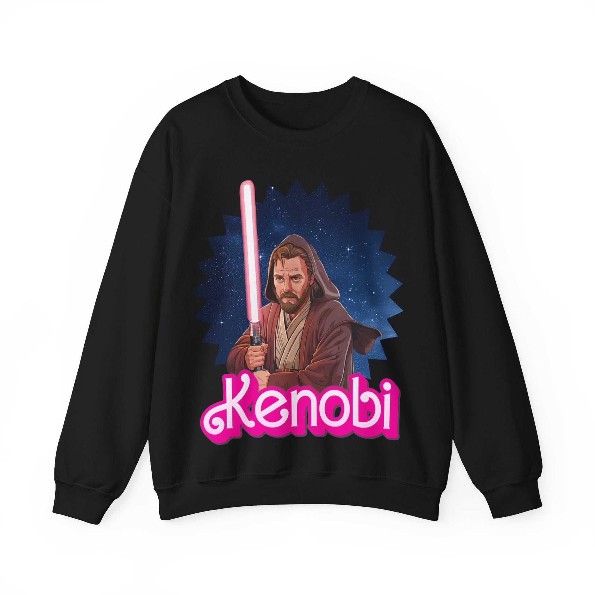 Obi-Wan Kenobi Ken Barbie Movie Star Wars Unisex Heavy Blend Crewneck Sweatshirt Sweatshirts Barbie Ken Movies Star Wars Printify