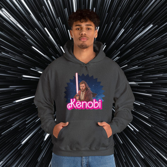 Obi-Wan Kenobi Ken Barbie Movie Star Wars Unisex Heavy Blend Hooded Sweatshirt Dark Heather Hoodies Barbie Ken Movies Star Wars Printify