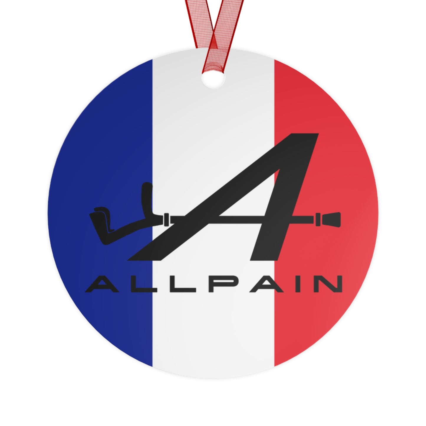 Allpain Alpine F1 Formula 1 Pierre Gasly Esteban Ocon Metal Ornament Christmas Alpine F1 Printify