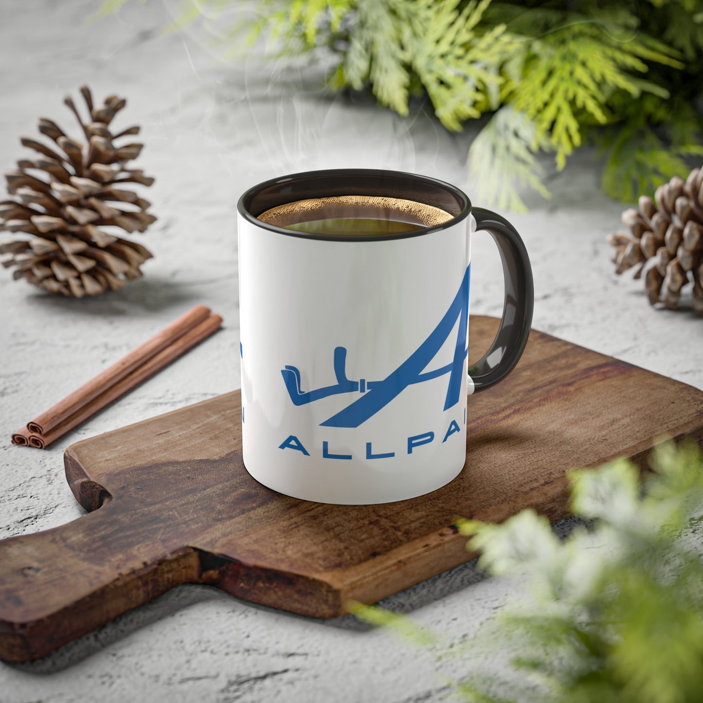 Allpain Alpine F1 Formula 1 Pierre Gasly Esteban Ocon Colorful Mug, 11oz Mugs Alpine F1 Printify