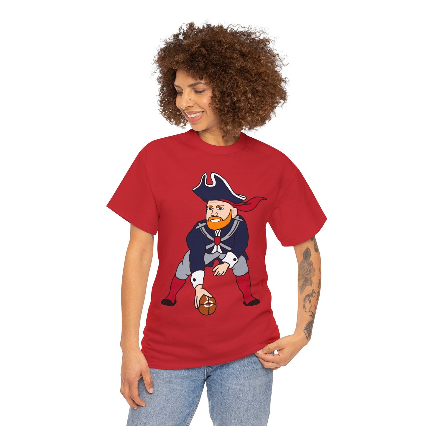 Bill Burrdy New England Patriots Tom Brady Bill Burr Unisex Heavy Cotton Tee T-shirts American Football Bill Burr Monday Morning Podcast New England Patriots NFL Podcasts Stand-up Comedy Printify