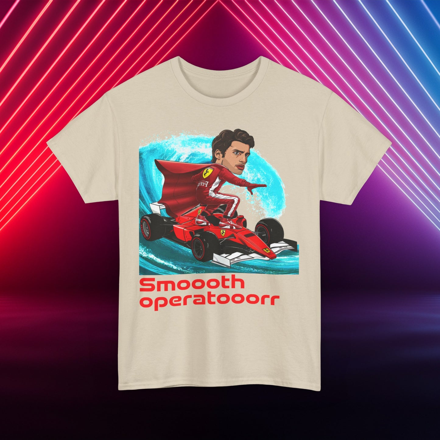 Carlos Sainz T-shirt Carlos Sainz Shirt Smooth Operator Shirt Ferrari T shirt Formula 1 Tee F1 Tshirt Ferrari Gift Ferrari Fan Shirt F1 Gift Sand T-shirts Carlos Sainz F1 Ferrari Printify