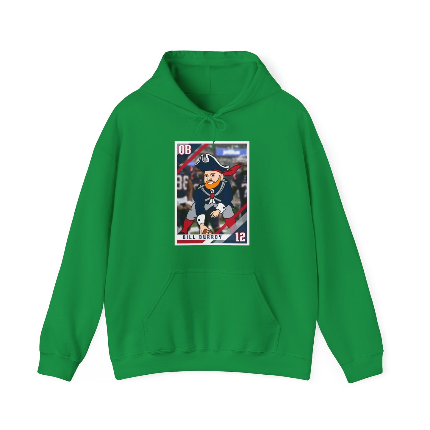 Bill Burrdy New England Patriots Tom Brady Bill Burr Unisex Heavy Blend Hooded Sweatshirt Hoodies American Football Bill Burr Monday Morning Podcast New England Patriots NFL Podcasts Stand-up Comedy Printify