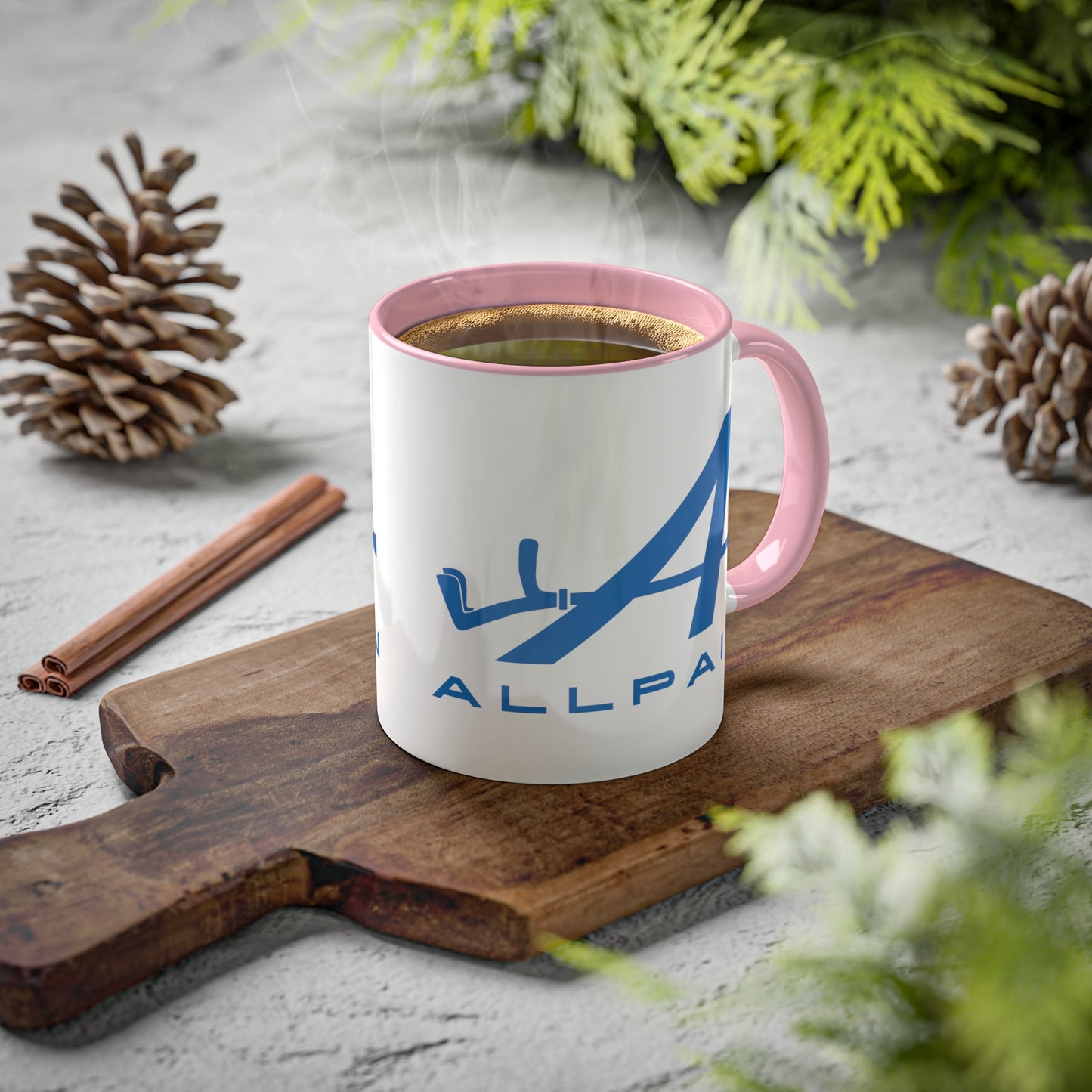 Allpain Alpine F1 Formula 1 Pierre Gasly Esteban Ocon Colorful Mug, 11oz Mugs Alpine F1 Printify
