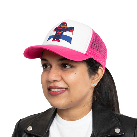 NeVerStappen Red Bull Formula 1 F1 Max Verstappen Mesh Cap Pink One size Hats F1 Max Verstappen Red Bull Printify