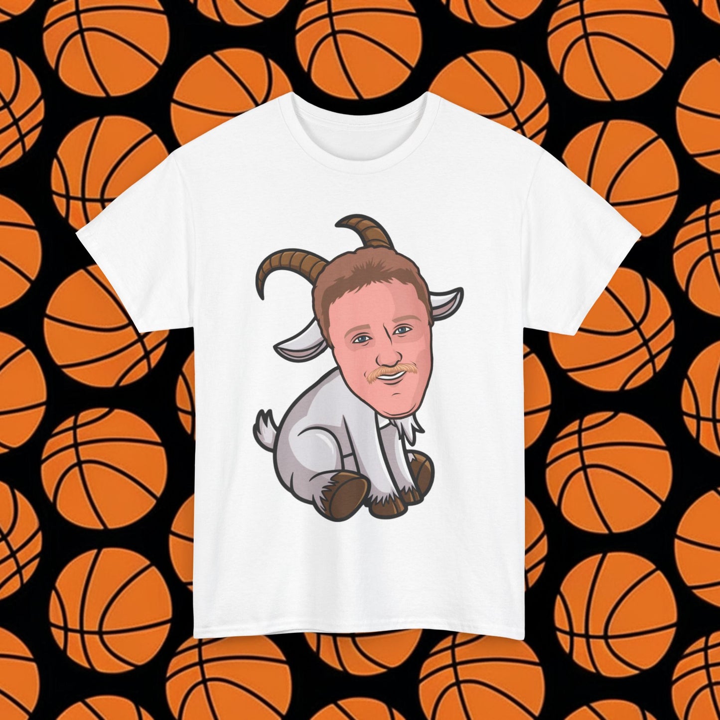 Larry Bird G.O.A.T. T-Shirt - Funny Basketball Meme Casual Top - Greatest of All Time Tee for Basketball Fans - Perfect Gift for Larry Bird Fans White T-shirts Basketball Boston Celtics G.O.A.T. Larry Bird NBA Printify