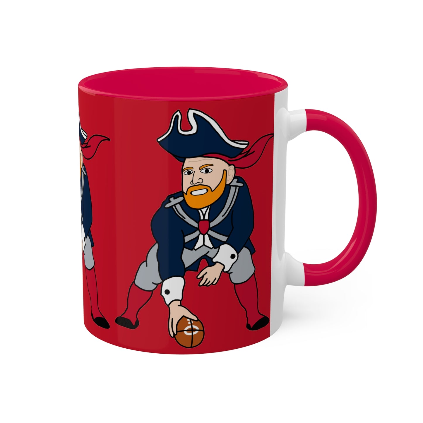 Bill Burrdy New England Patriots NFL Tom Brady Bill Burr Colorful Mug, 11oz Mugs American Football Bill Burr Monday Morning Podcast New England Patriots NFL Podcasts Stand-up Comedy Printify