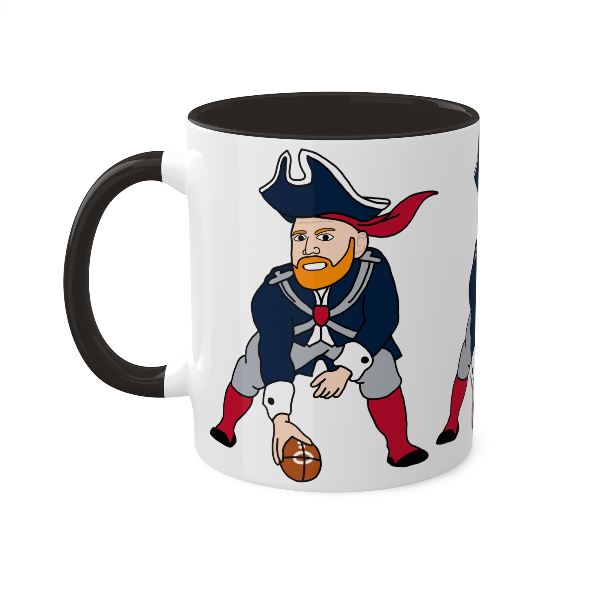 Bill Burrdy New England Patriots NFL Tom Brady Bill Burr Colorful Mug, 11oz Mugs American Football Bill Burr Monday Morning Podcast New England Patriots NFL Podcasts Stand-up Comedy Printify