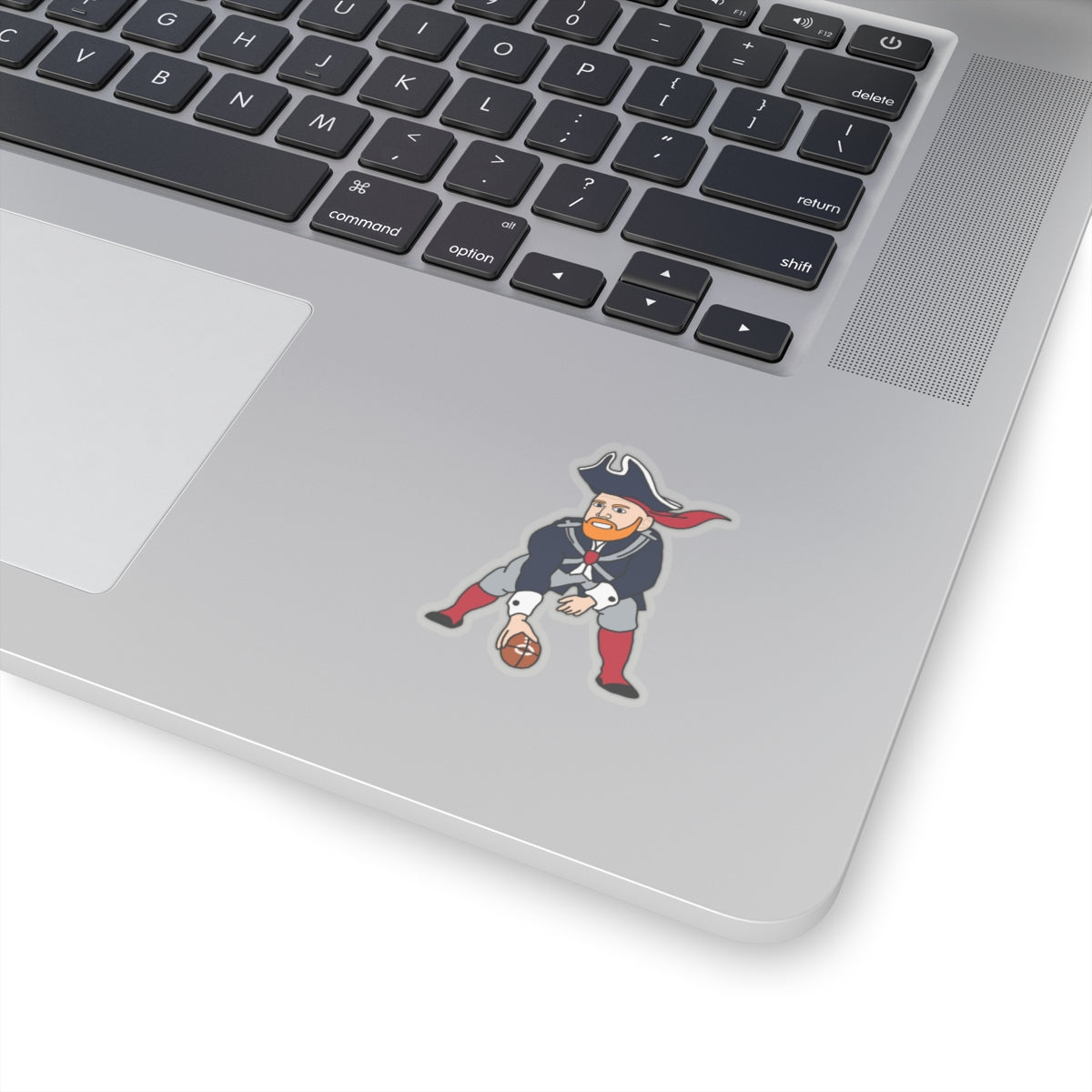 Bill Burrdy New England Patriots NFL Tom Brady Bill Burr Sticker 2" × 2" Transparent Stickers American Football Bill Burr Monday Morning Podcast New England Patriots NFL Podcasts Stand-up Comedy Printify