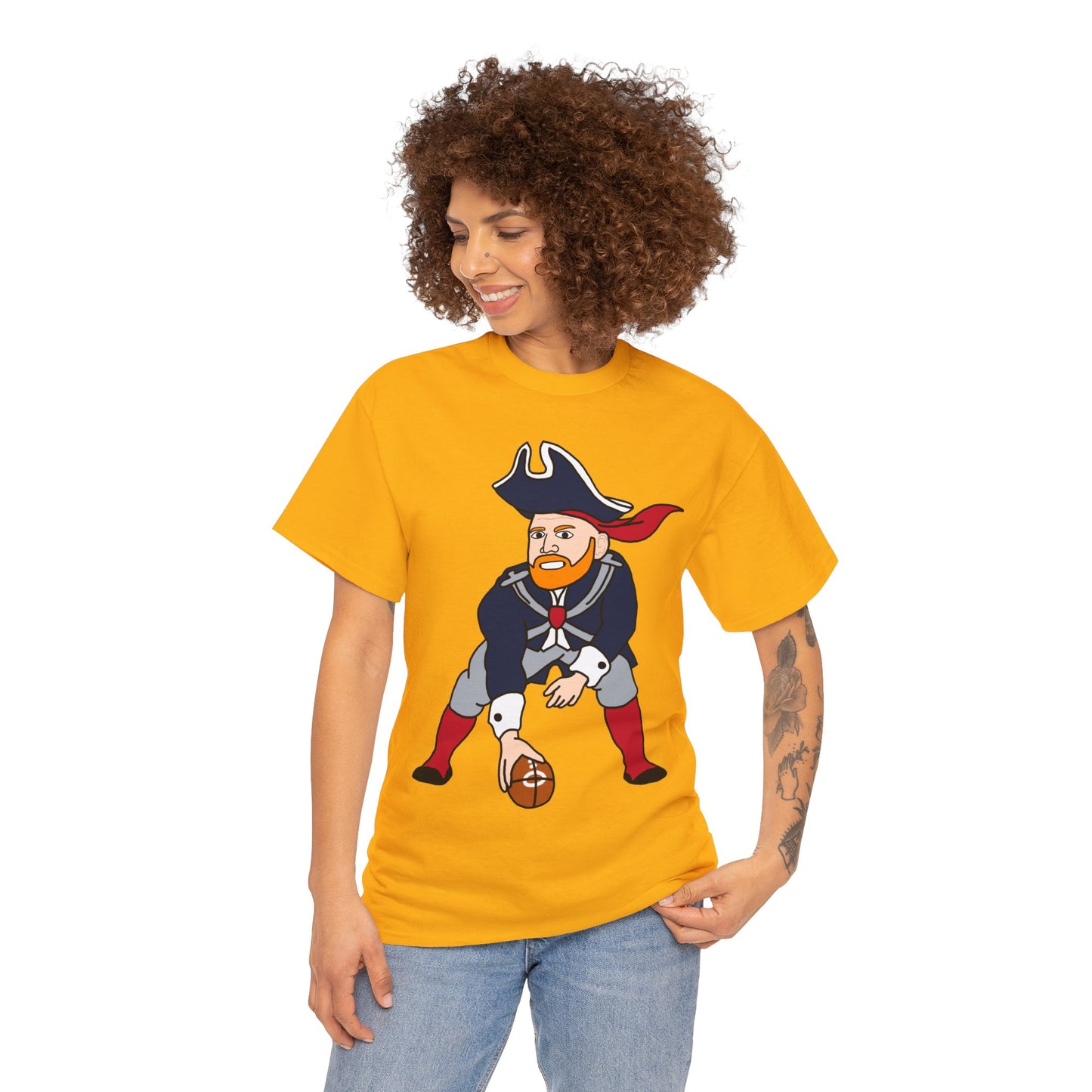 Bill Burrdy New England Patriots Tom Brady Bill Burr Unisex Heavy Cotton Tee T-shirts American Football Bill Burr Monday Morning Podcast New England Patriots NFL Podcasts Stand-up Comedy Printify