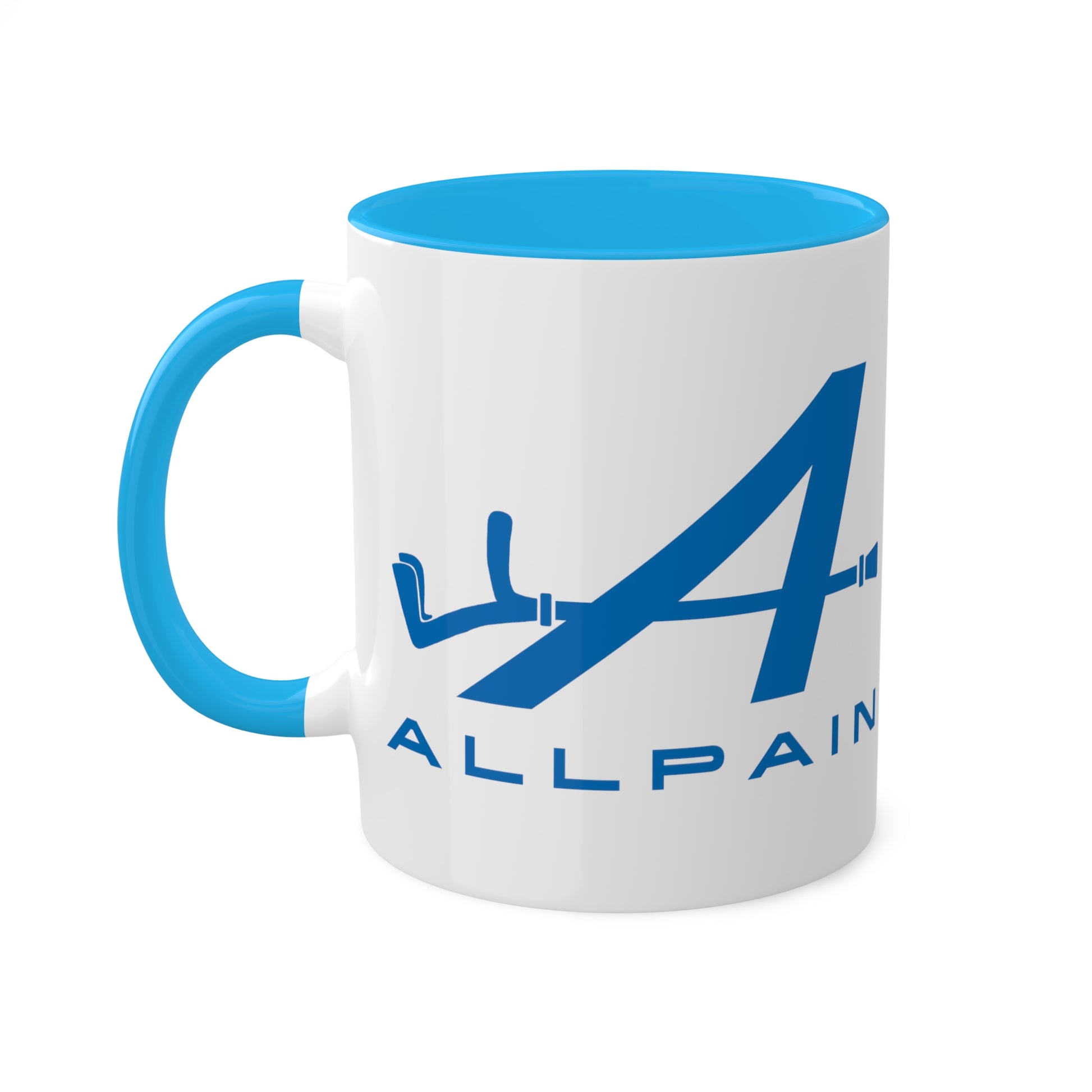 Allpain Alpine F1 Formula 1 Pierre Gasly Esteban Ocon Colorful Mug, 11oz Mugs Alpine F1 Printify