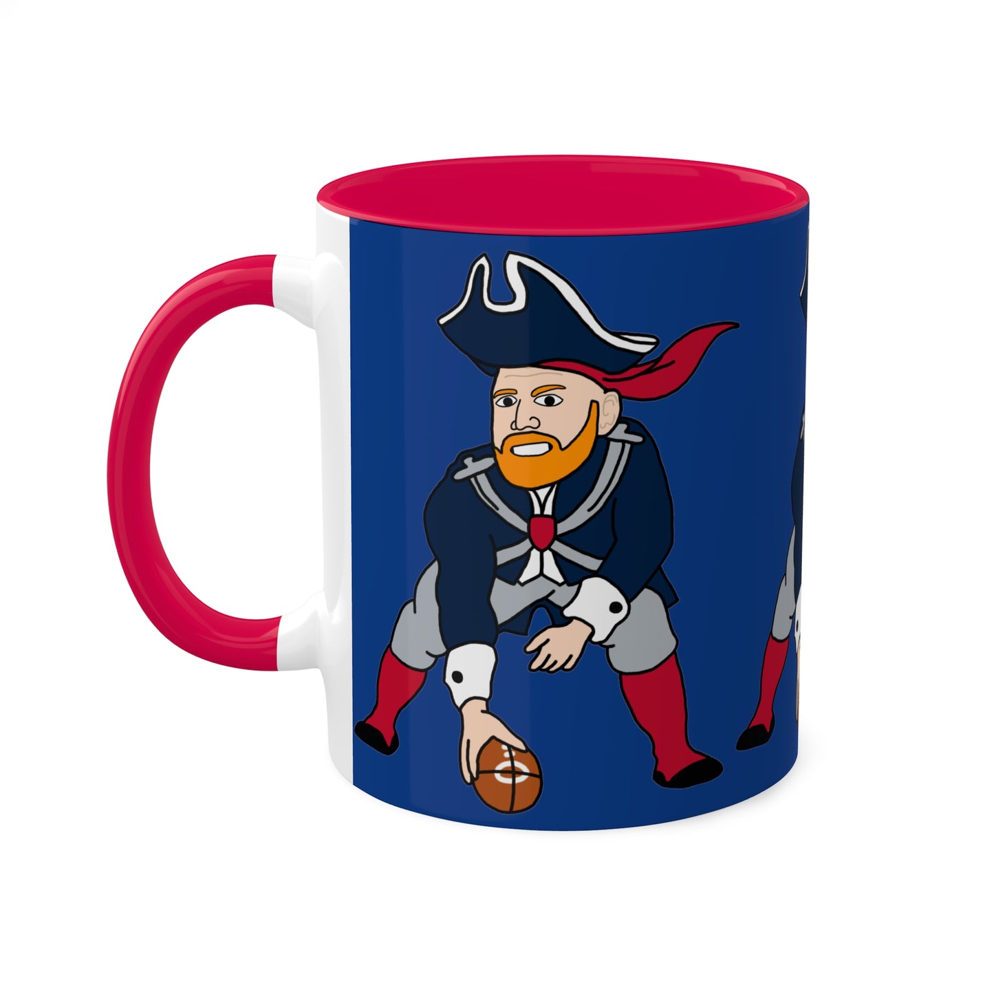 Bill Burrdy New England Patriots NFL Tom Brady Bill Burr Colorful Mug, 11oz Mugs American Football Bill Burr Monday Morning Podcast New England Patriots NFL Podcasts Stand-up Comedy Printify
