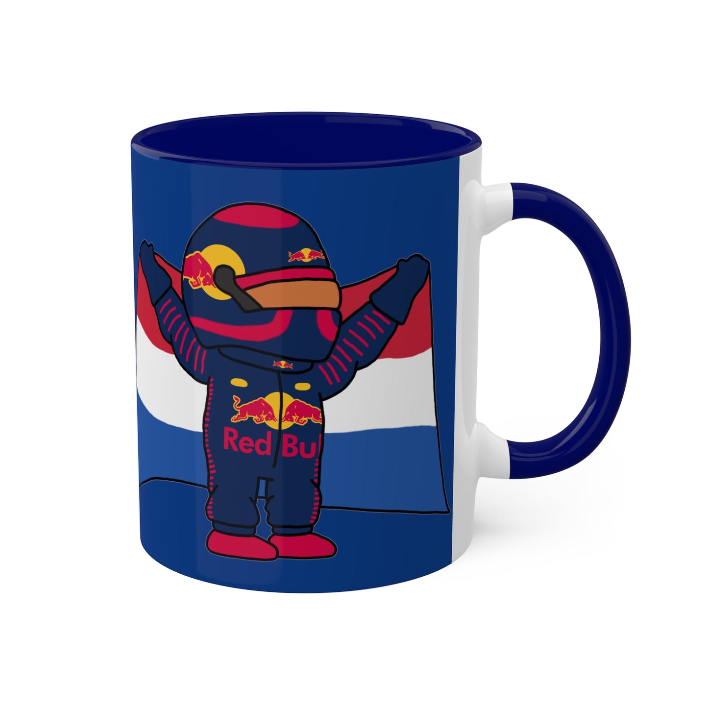 NeVerStappen Red Bull Formula 1 F1 Max Vertsappen Colorful Mugs, 11oz Mugs Printify