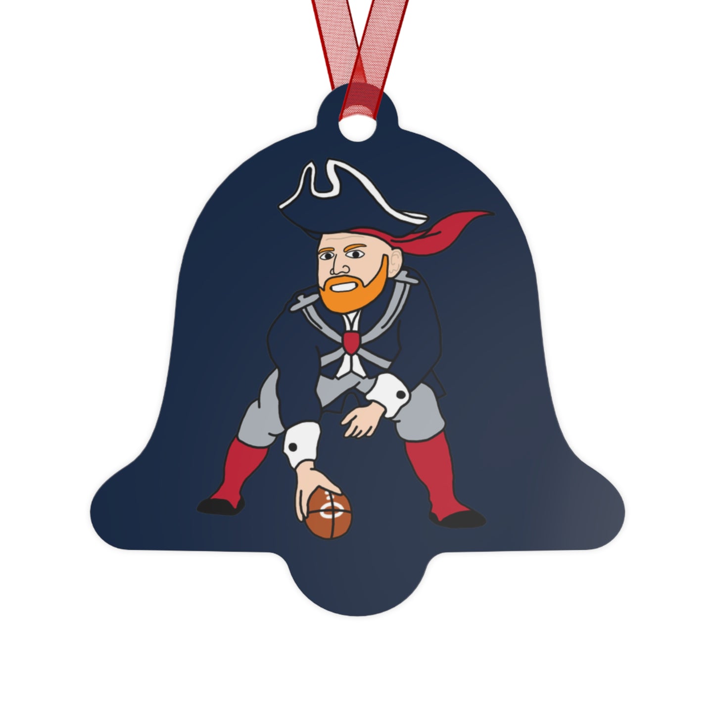 Bill Burrdy New England Patriots NFL Tom Brady Bill Burr Metal Ornaments Christmas American Football Bill Burr Monday Morning Podcast New England Patriots NFL Podcasts Stand-up Comedy Printify