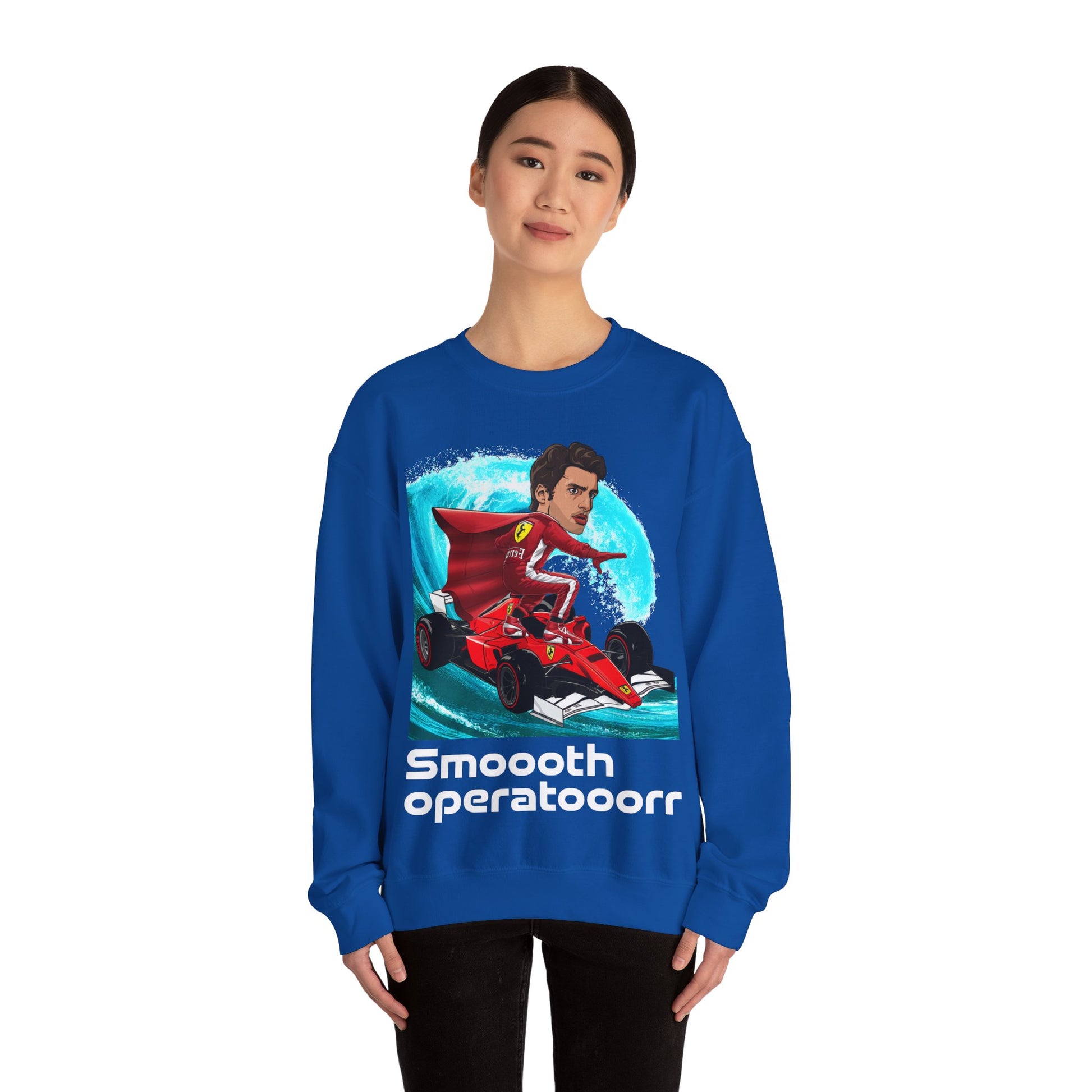 Carlos Sainz Sweatshirt Smooth Operator Jumper Ferrari Sweater Formula 1 Jumper F1 Sweater Ferrari Gift Ferrari Fan Jumper F1 Gift Scuderia Sweatshirts Carlos Sainz F1 Ferrari Printify