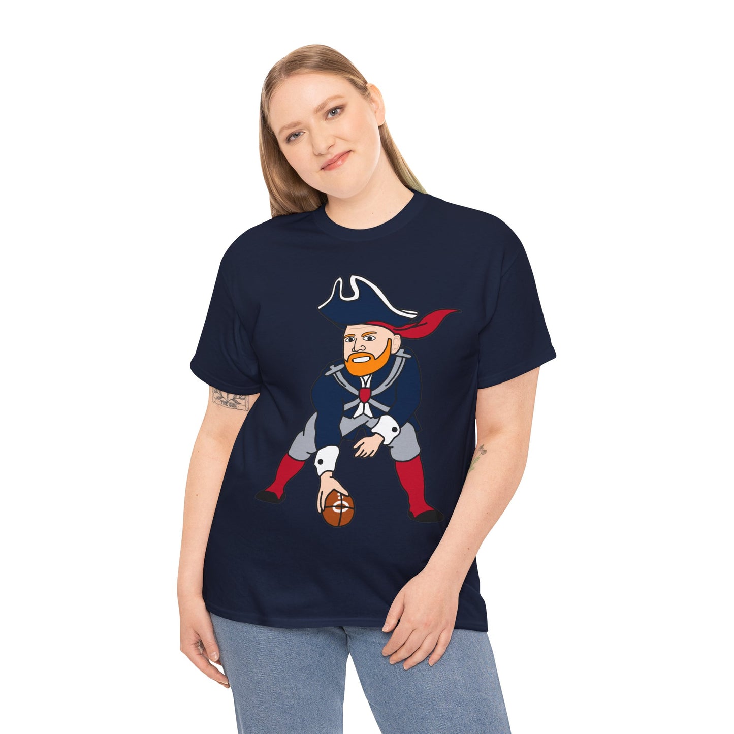 Bill Burrdy New England Patriots Tom Brady Bill Burr Unisex Heavy Cotton Tee T-shirts American Football Bill Burr Monday Morning Podcast New England Patriots NFL Podcasts Stand-up Comedy Printify